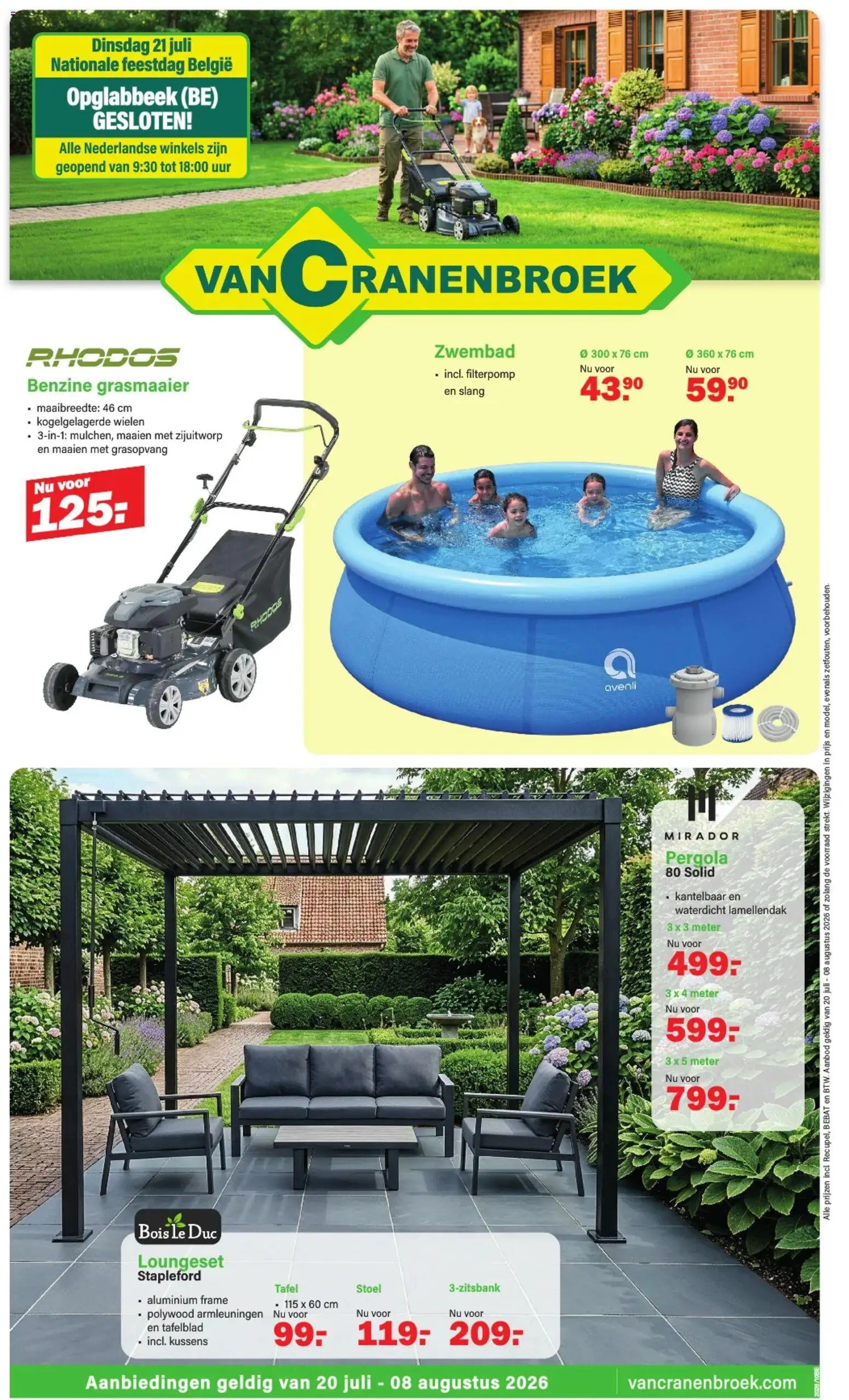 Prévisualisation de Van Cranenbroek Folder du magasin Van Cranenbroek formulaire valide 20/07/2026