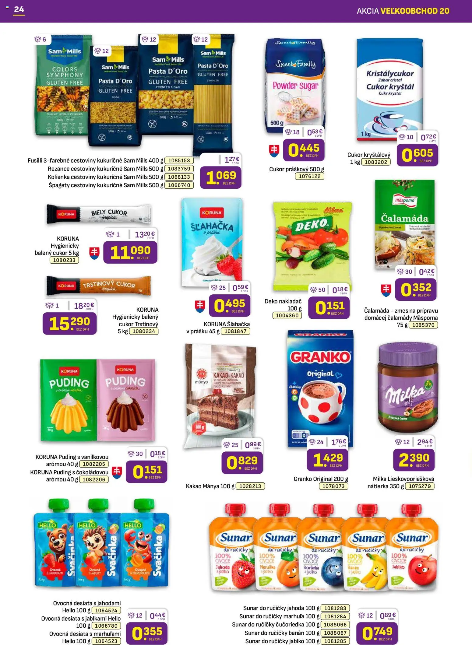 Náhľad Libex letáku platného od 05.10.2026 - Špagety, Milka, Puding, Cukor, Krupica, Trstinový cukor, Cukor krupica, Cukor kryštál