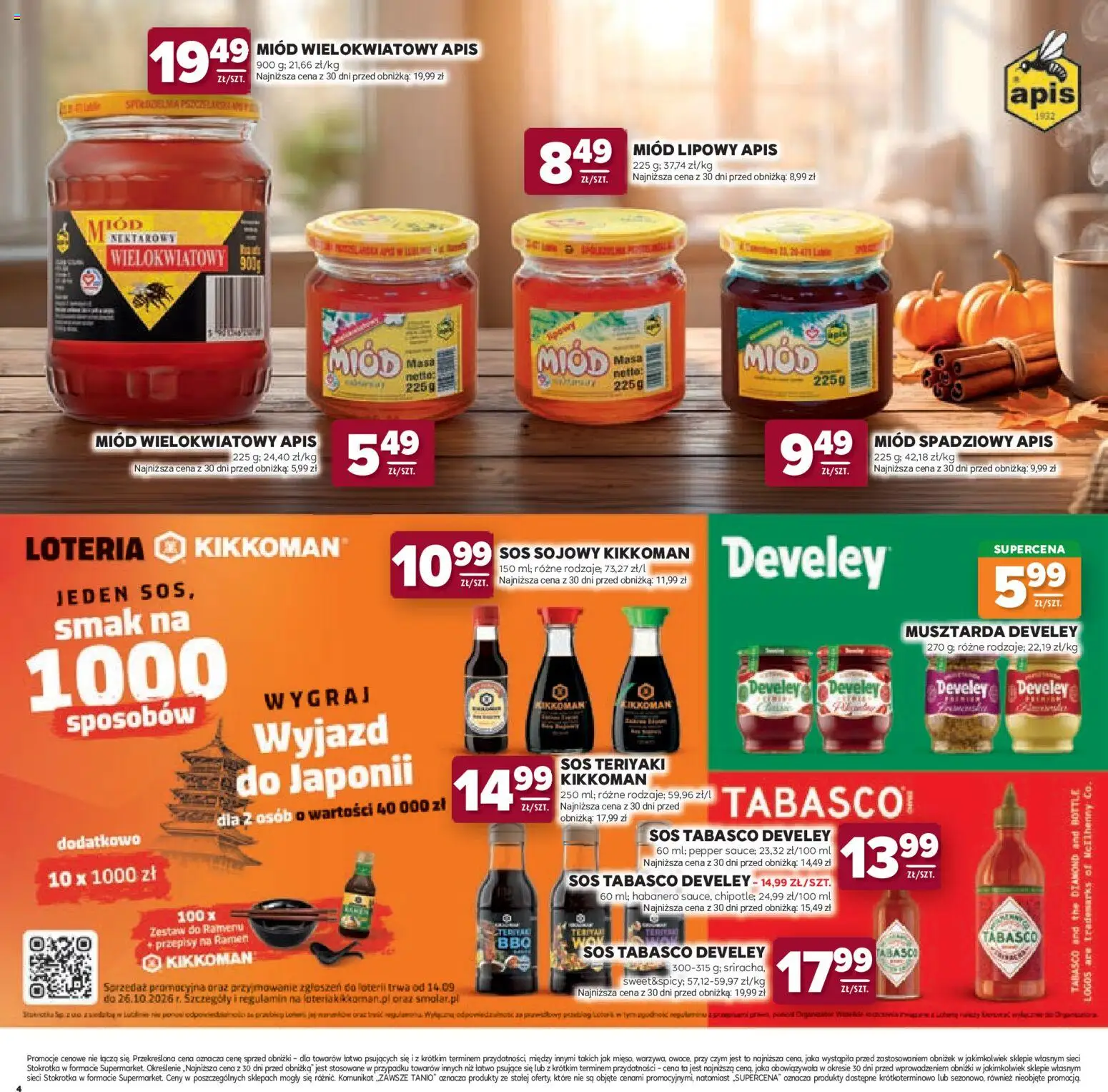 Pogląd gazetki "Stokrotka gazetka - Katalog Jesienne Inspiracje" ze sklepu Stokrotka ważnej od 15.10.2026 - Stokrotka, Miód, Sos sojowy, Miód lipowy, Musztarda, Tabasco, Miód wielokwiatowy, Sos tabasco
