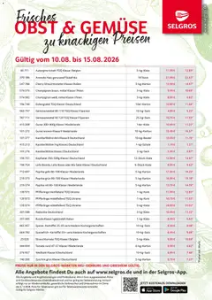 Vorschau von dem Prospekt des Geschäftes Selgros, gültig ab dem 10.08.2026