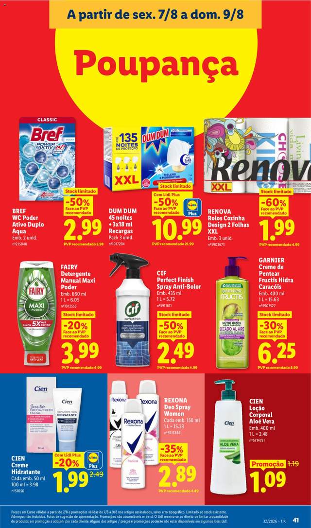 Novo folheto Lidl a partir de 03/08