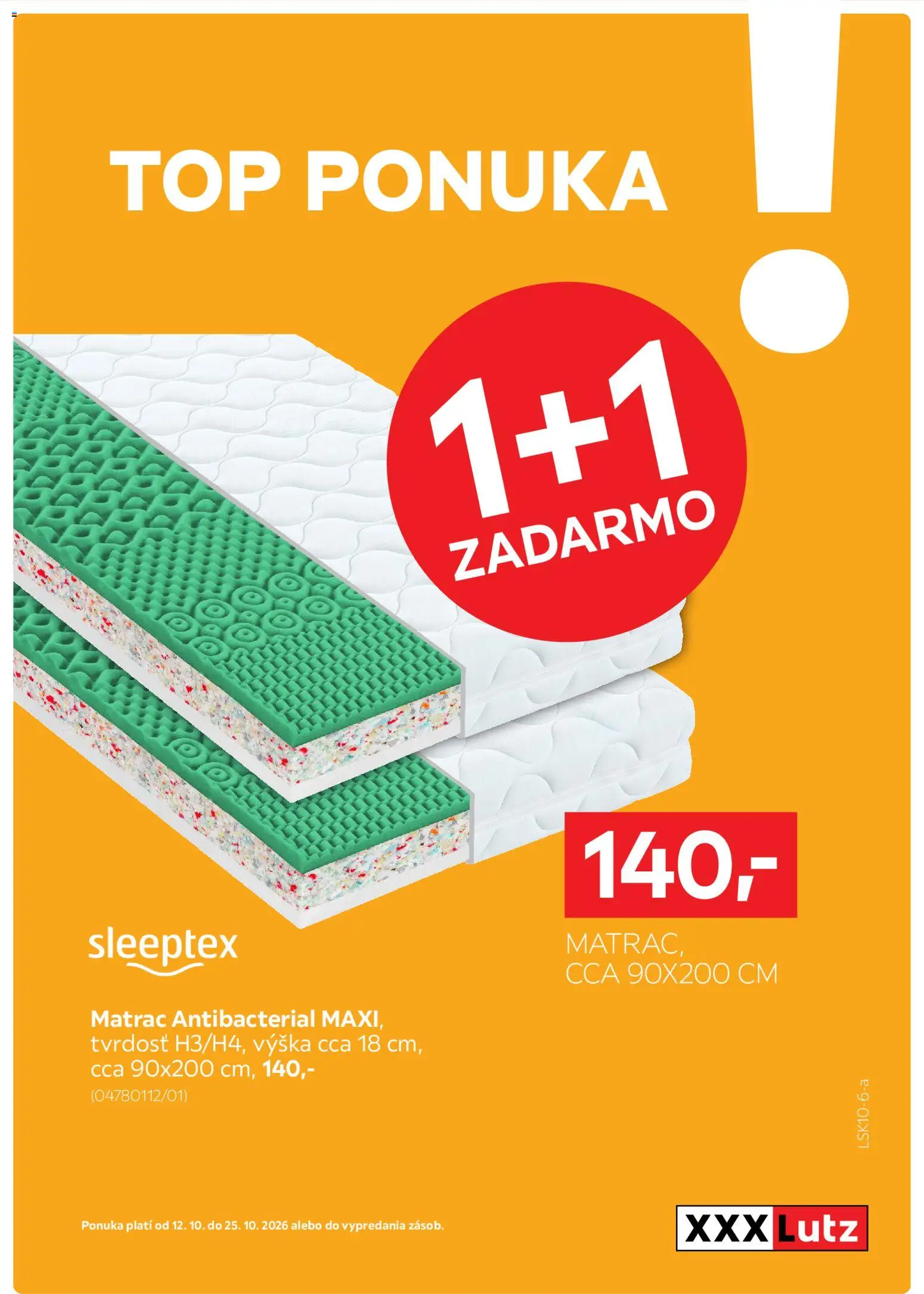 Náhľad XXXLutz letáku platného od 12.10.2026 - Matrac