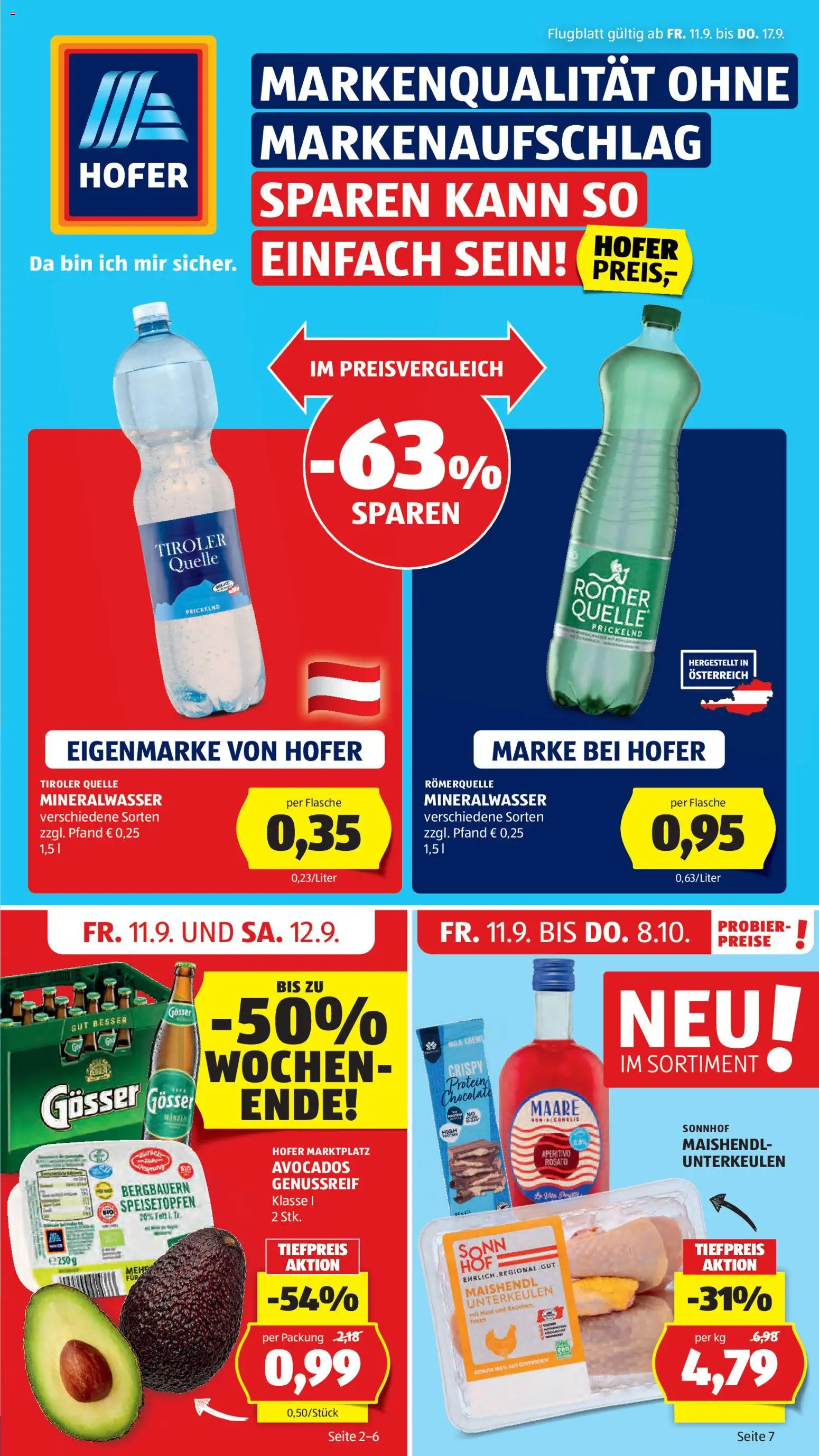 Vorschau der Angebote: Hofer Hofer Flugblatt gültig ab 11.09.2026
