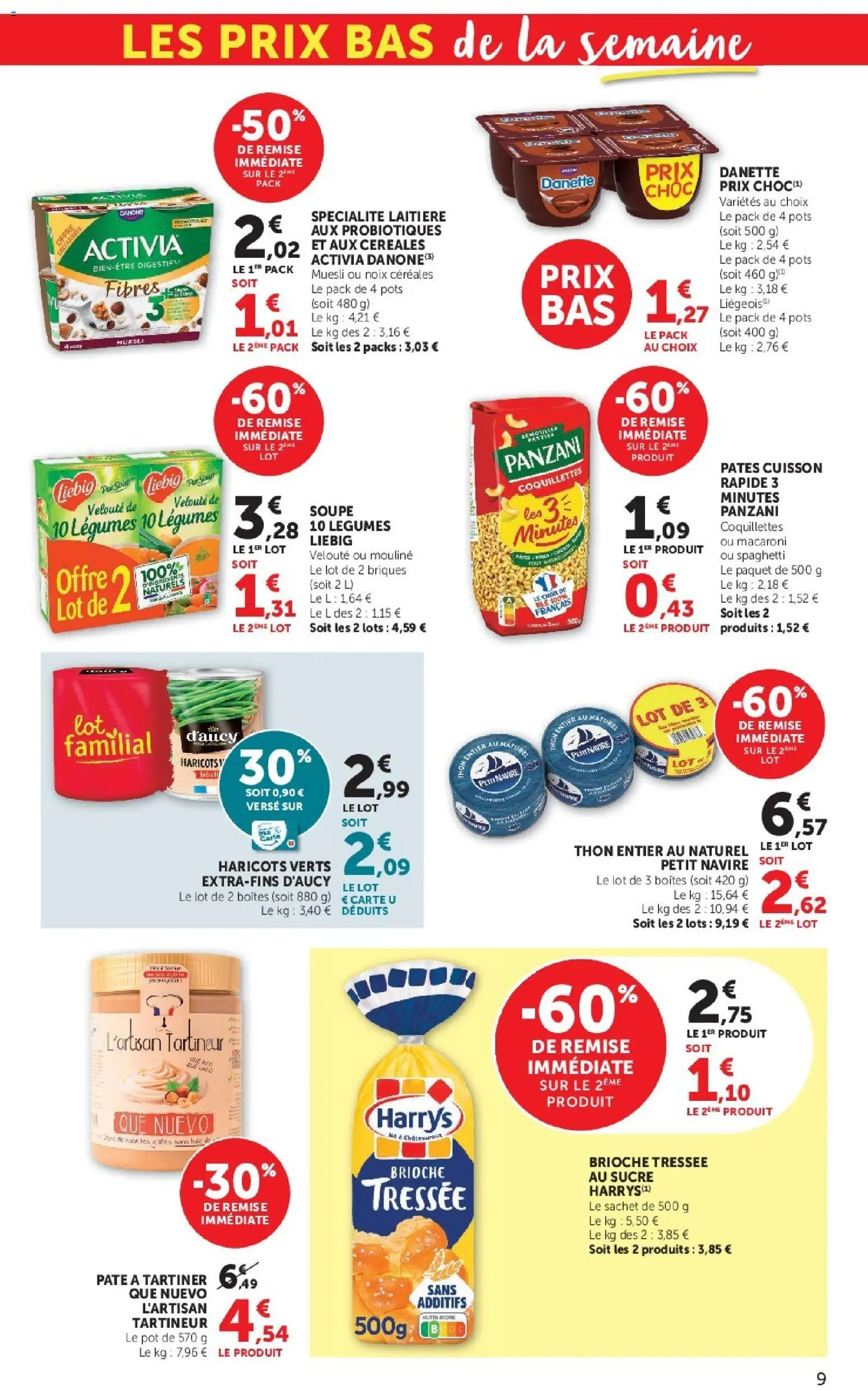Prévisualisation de U Express - Les prix bas de la semaine du magasin U Express formulaire valide 27/10/2026 - Probiotiques, Pâte, Thon, Sucre, Spaghetti, Macaroni, Coquillettes, Brioche tressée