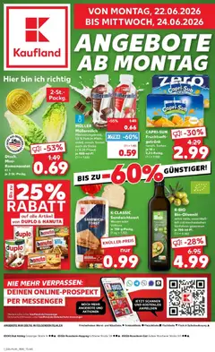 Vorschau von dem Prospekt des Geschäftes Kaufland, gültig ab dem 22.06.2026