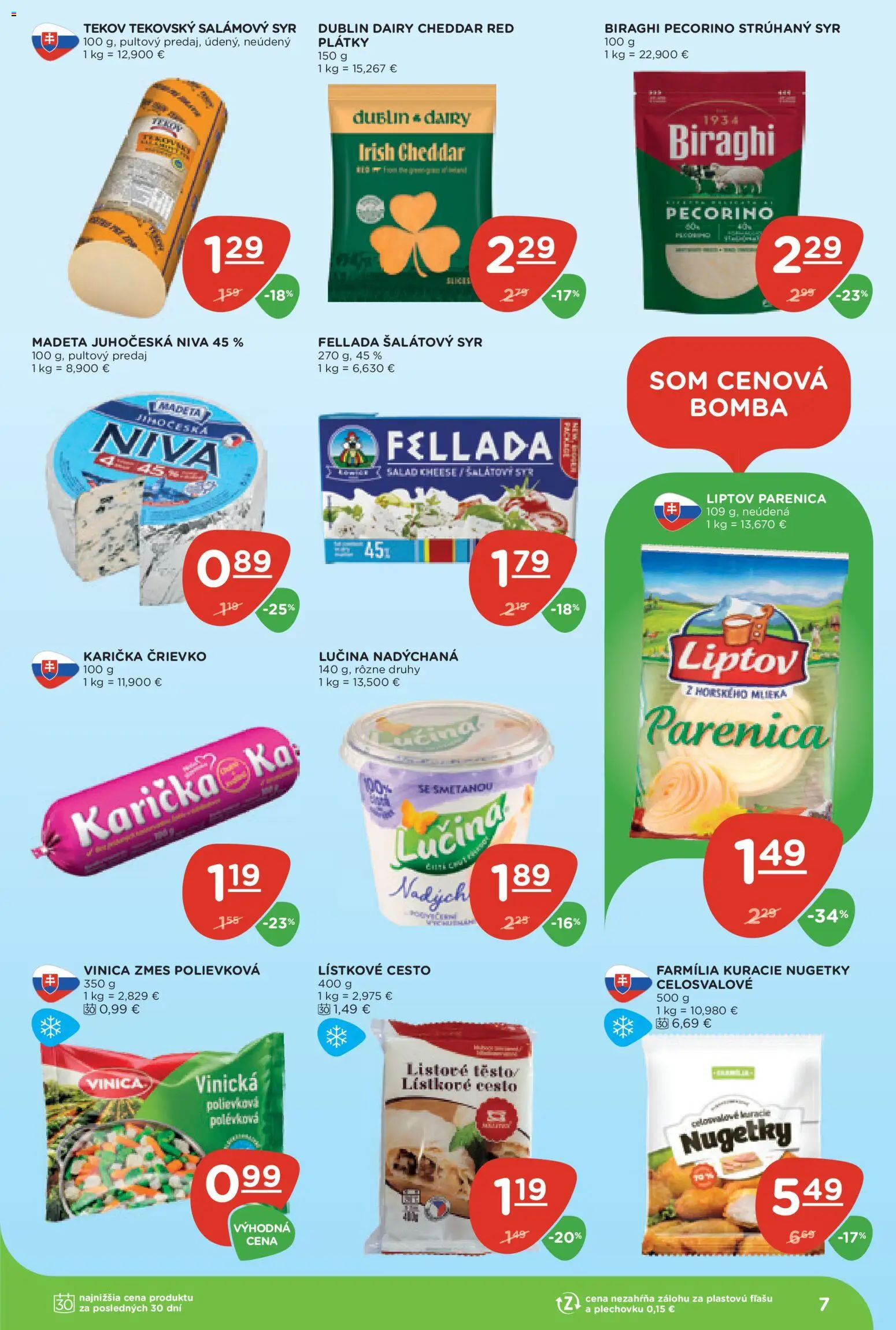 Náhľad Terno letáku platného od 10.09.2026 - Syr, Niva, Cesto, Cheddar, Lístkové cesto, Strúhaný syr