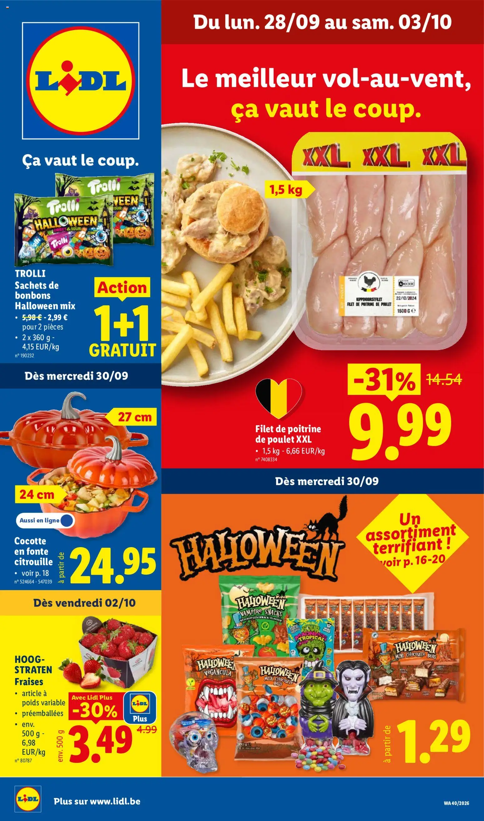 Voorbeeld van Lidl Folder semaine Folder week 40 van winkel Lidl geldig vanaf 28/09/2026 - Snacks, Filet