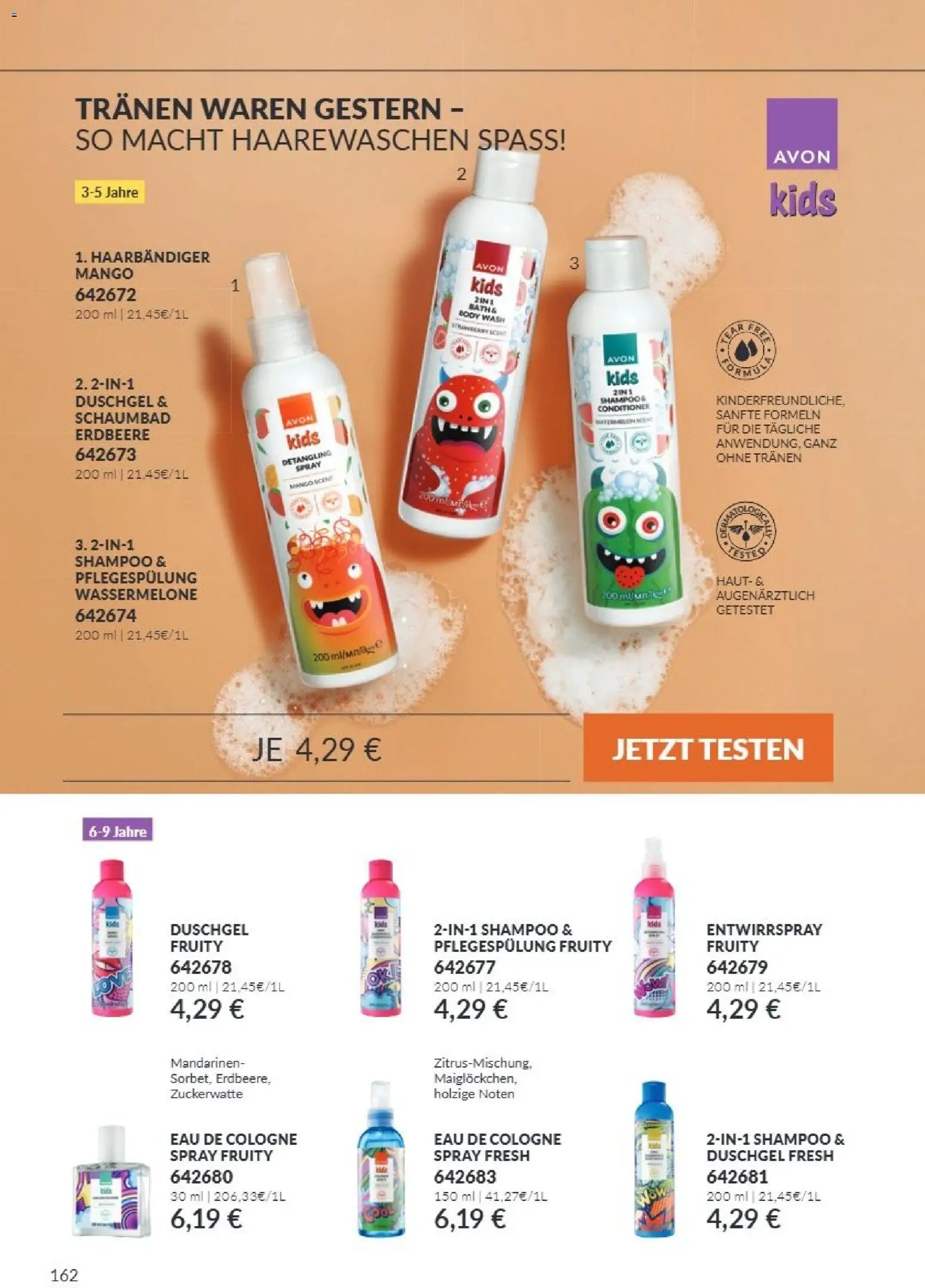 Vorschau von dem Prospekt des Geschäftes Avon, gültig ab dem 01.10.2026 - Mango, Wassermelone, Shampoo, Duschgel, Mandarinen, Eau de Cologne