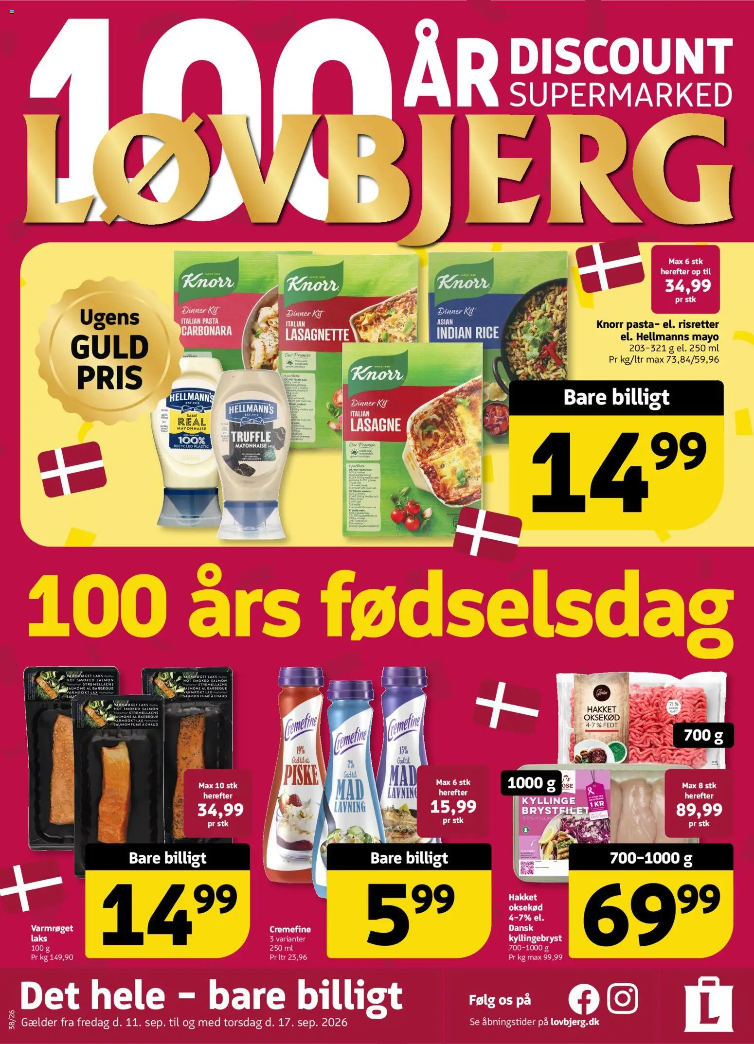 Eksempel på tilbudsavis Løvbjerg - Tilbudsavis uge 38 fra butik Løvbjerg gyldig fra 11/09/2026