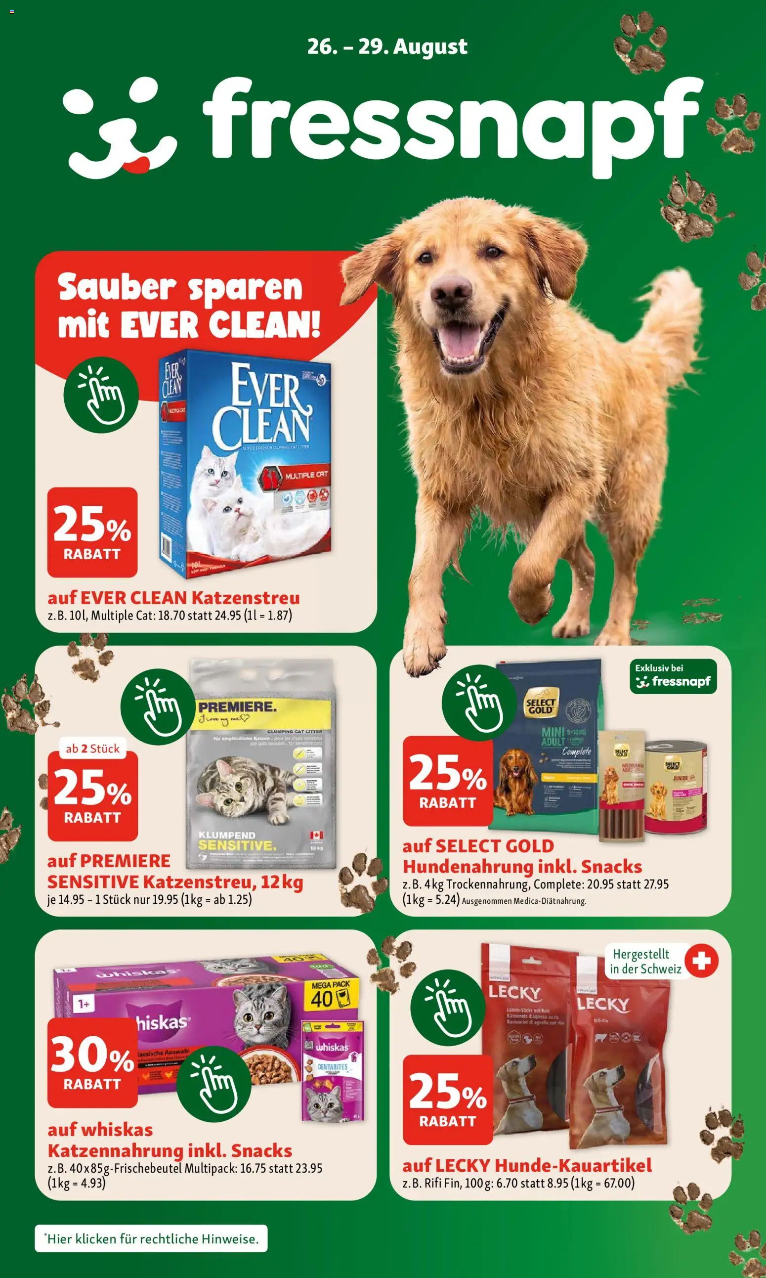 Vorschau des Merkblatts Fressnapf aktionen vom Shop Fressnapf gültig von 26.08.2026 bis 29.08.2026