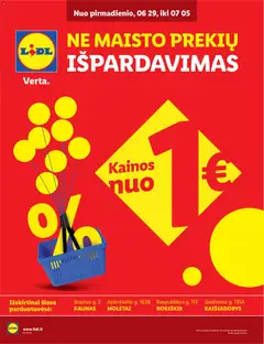 LIDL parduotuvės leidinio LIDL leidinys - Nuolaidų šturmas galiojančio nuo 2026.06.29 peržiūra