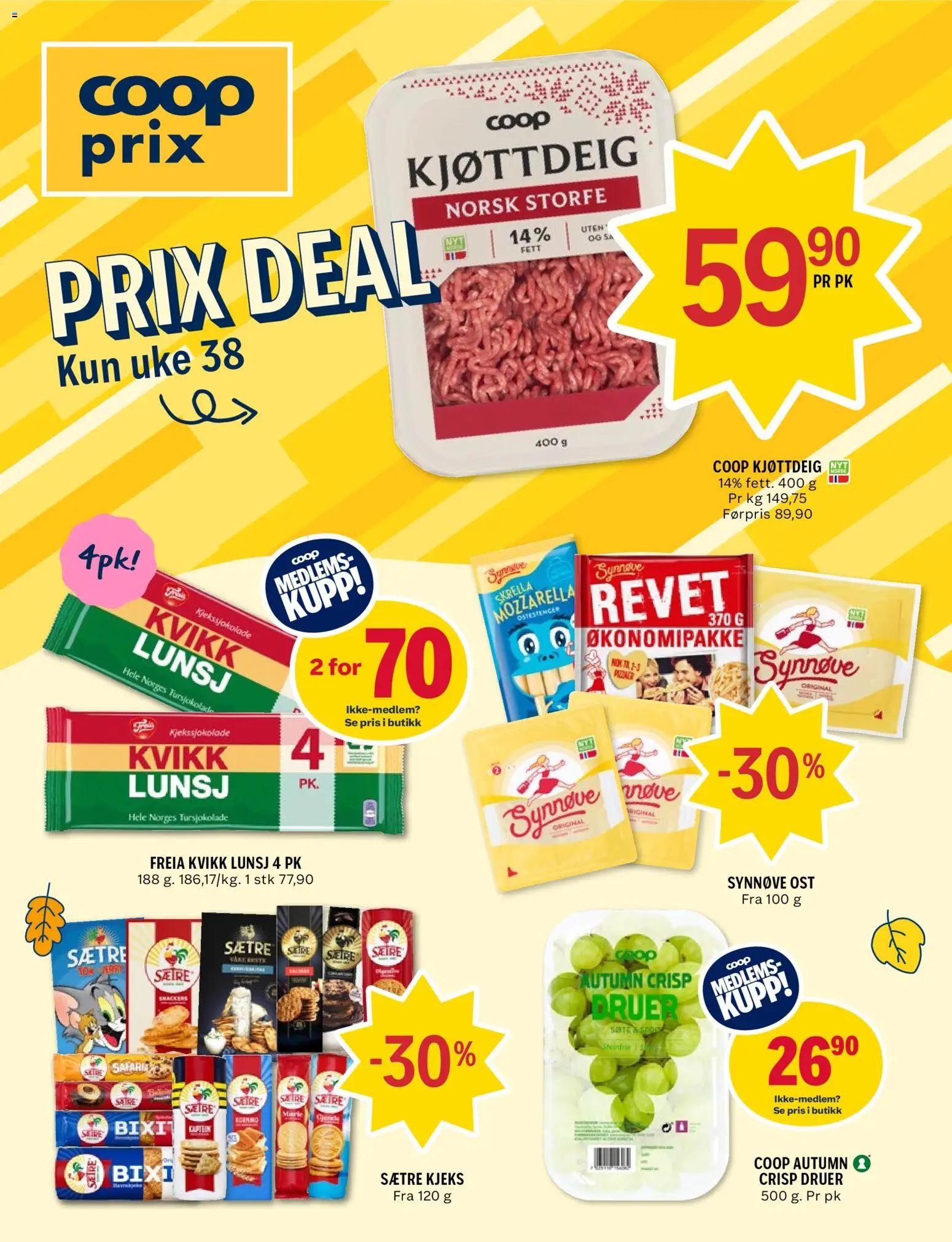 Forhåndsvis Coop Prix kundeavis fra butikk Coop Prix gyldig fra 14/09/2026