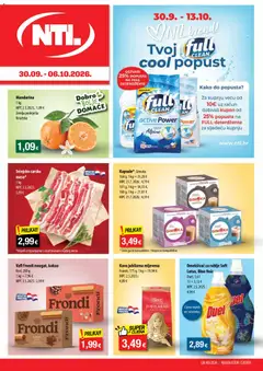 Pregled letka NTL Katalog trgovine NTL vrijedi od 30.09.2026