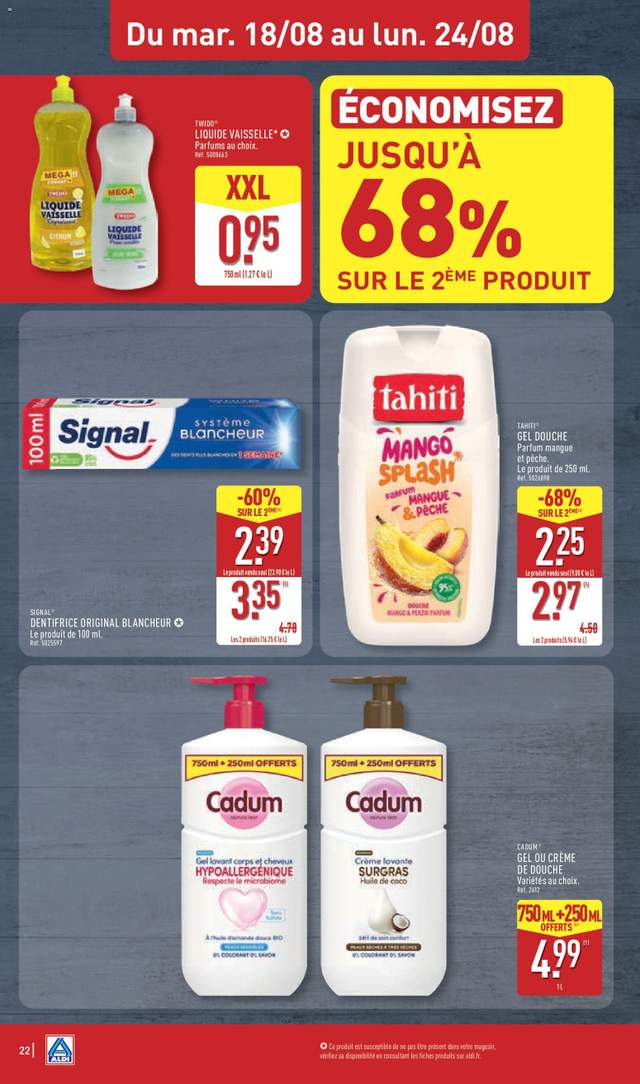 Nouveau catalogue Aldi à partir du 18/08