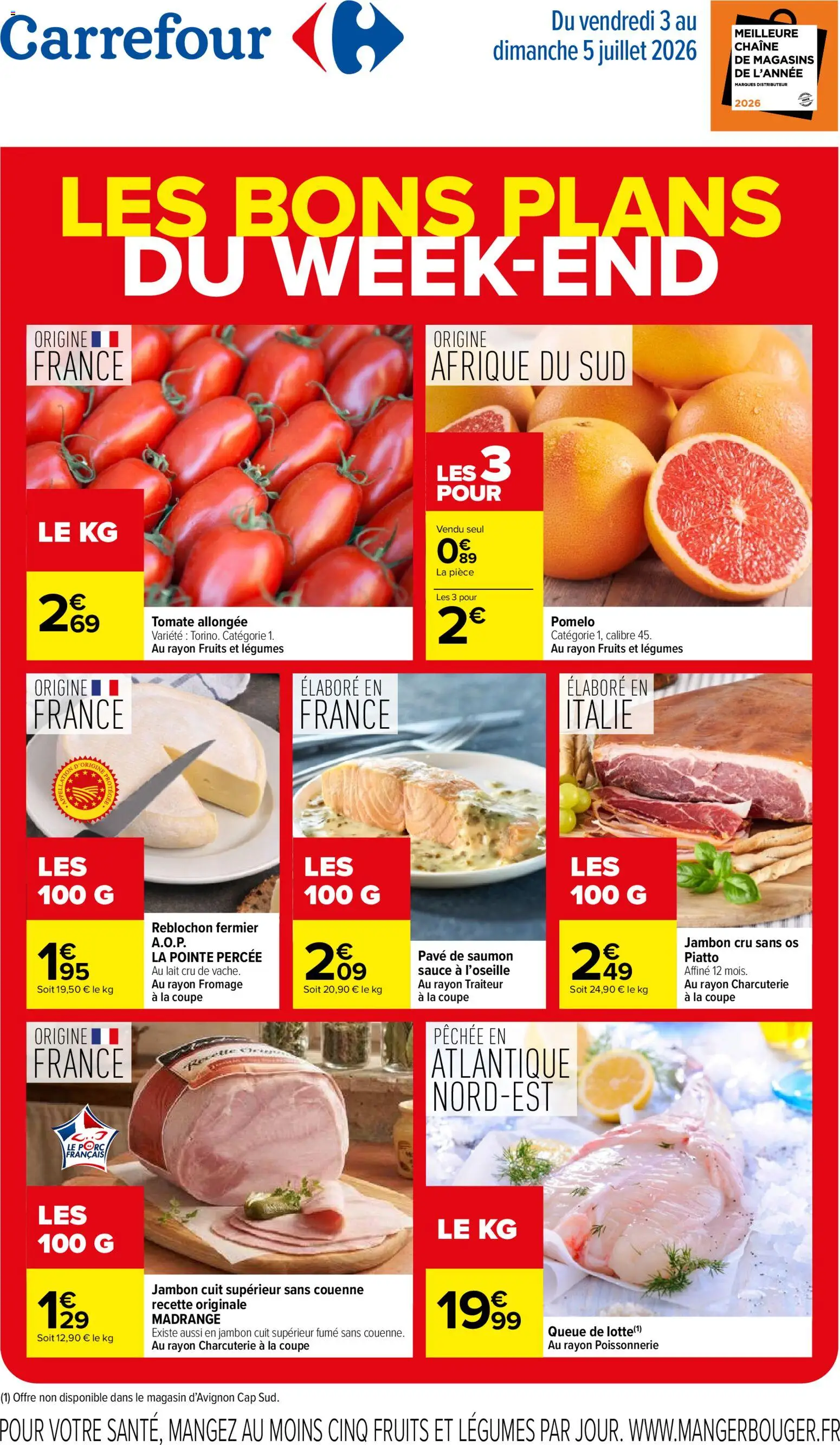 Prévisualisation de Carrefour les bons plans du week-end du magasin Carrefour formulaire valide 03/07/2026