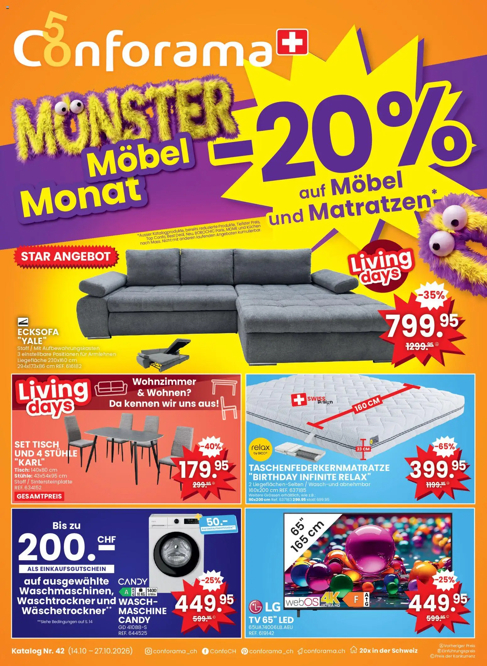 Vorschau des Merkblatts Conforama aktionen vom Shop Conforama gültig von 14.10.2026 bis 27.10.2026