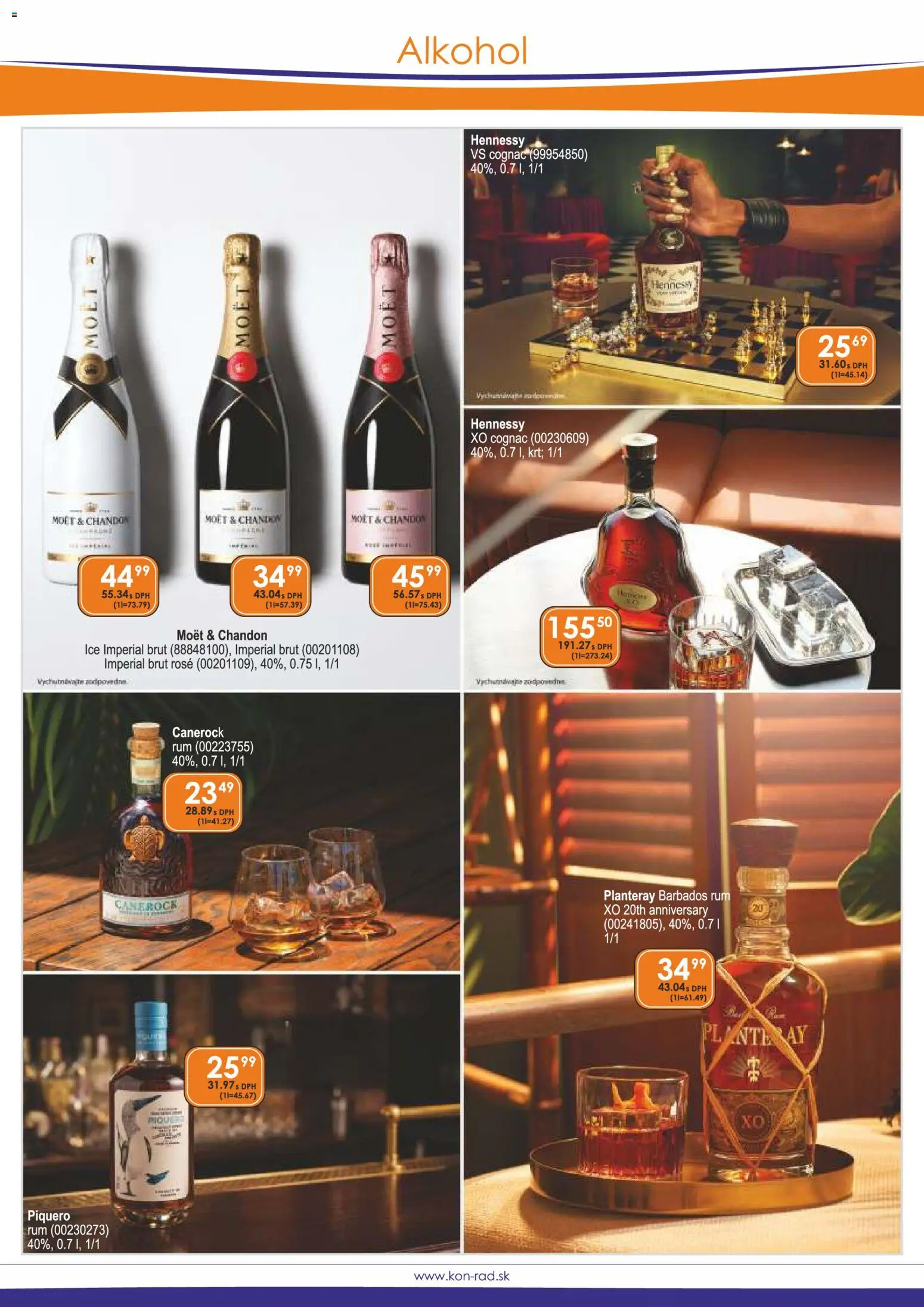 Náhľad KON - RAD letáku platného od 01.11.2026 - Alkohol, Rum, Hennessy, Moet