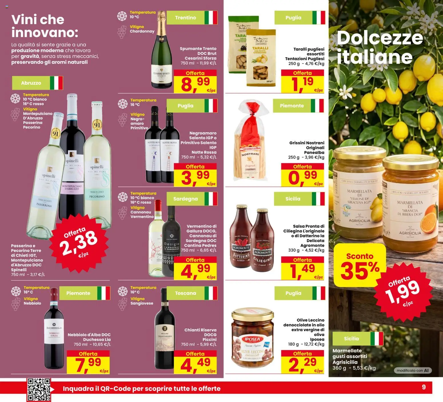 Anteprima dell'opuscolo Eurospar volantino Rovereto dal negozio Eurospar valido da 03/09/2026 - Olio, Patate, Amaro, Arancia, Olive, Salsa, Spumante, Grissini