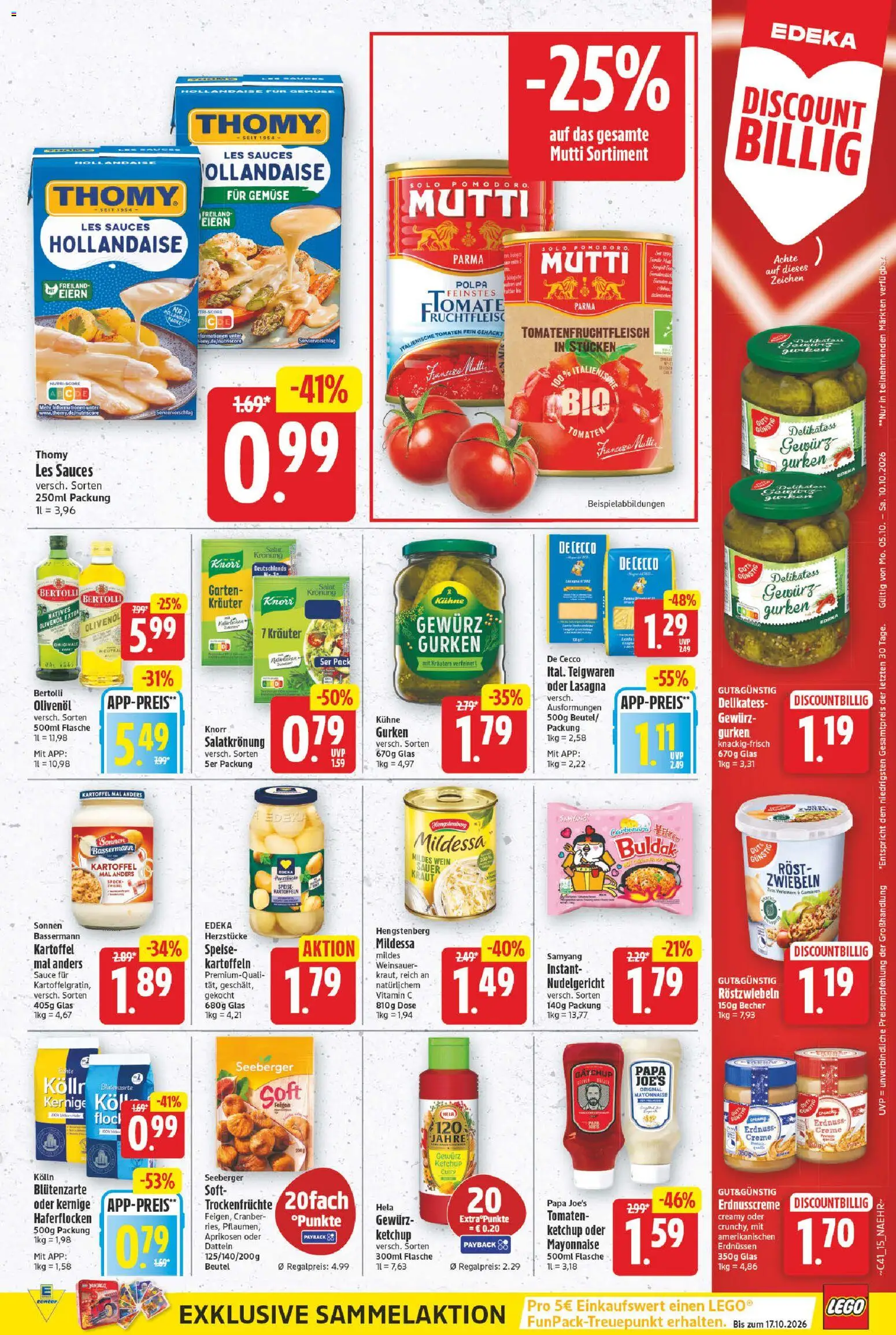 Vorschau von dem Prospekt des Geschäftes E center, gültig ab dem 05.10.2026 - Gurken, Tomaten, Kartoffeln, Ketchup, Creme, Kraut, Kolln, Olivenol