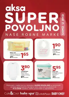 Pregled letka AKSA Super povoljno trgovine AKSA vrijedi od 14.09.2026