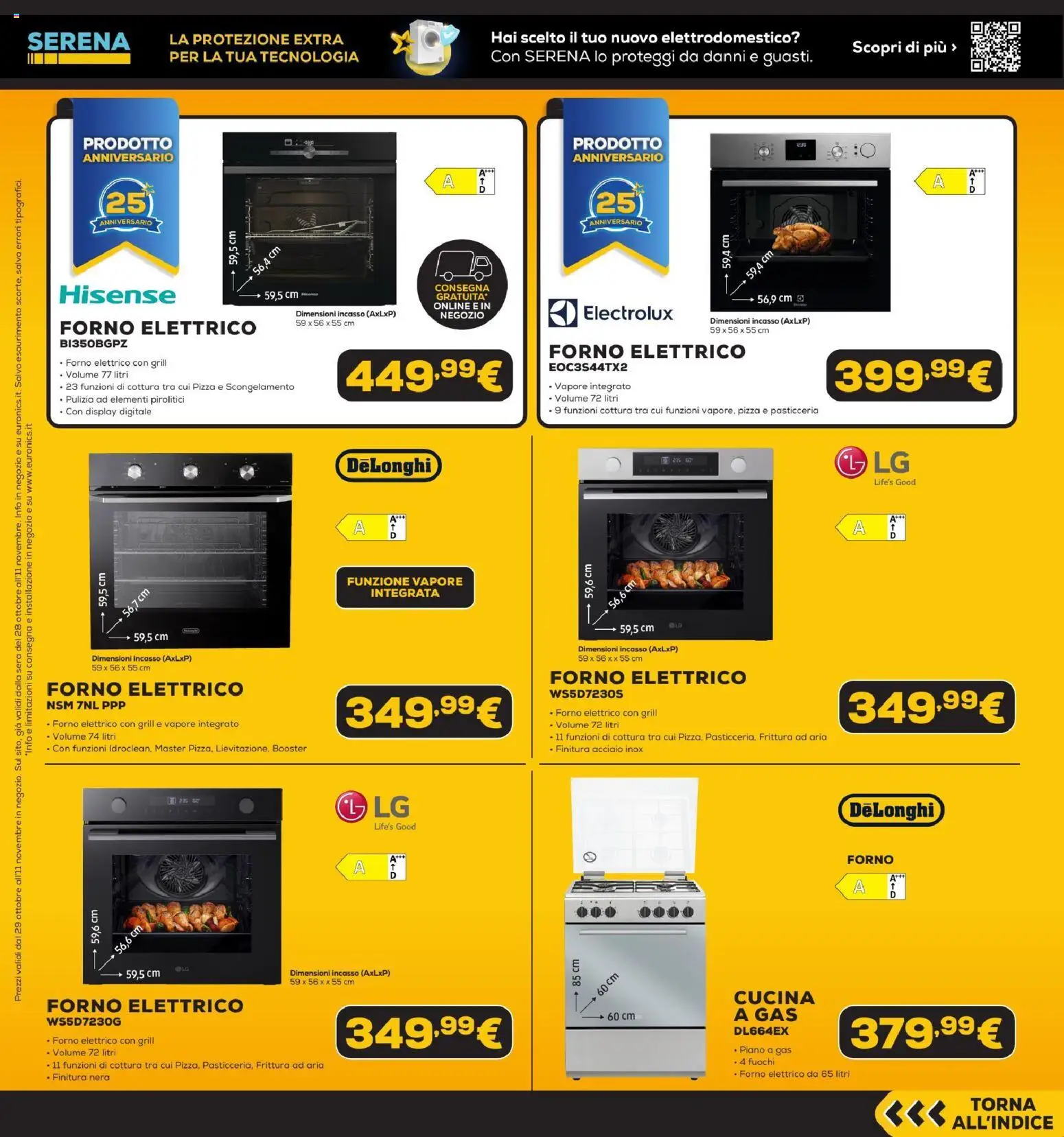 Anteprima dell'opuscolo Euronics Black Friday dal negozio Euronics valido da 29/10/2026 - Pizza, Forno, Forno elettrico