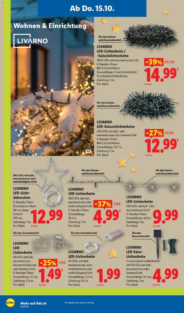 Neue Lidl Aktionen ab 15.10.
