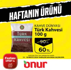Onur Market Onur Market - Haftanın Ürünü 12.05.2026 - Broşürünün önizlemesi