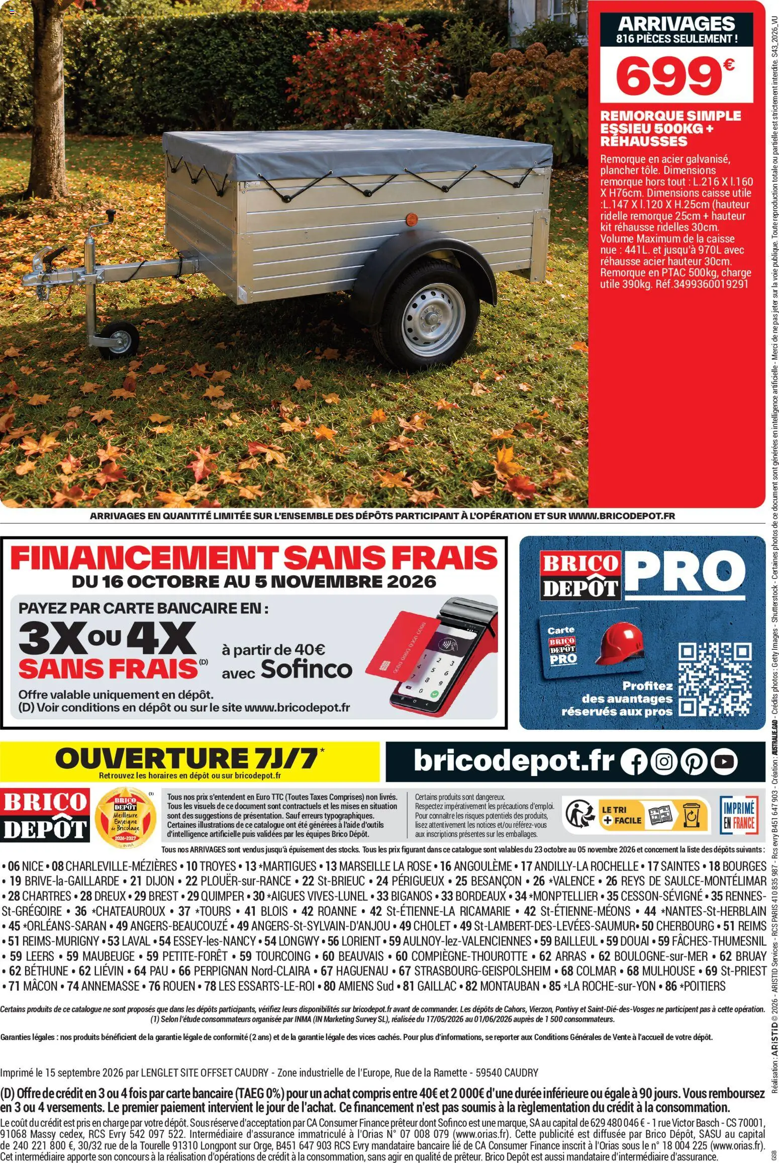 Prévisualisation de Brico Dépôt catalogue du magasin Brico Dépôt formulaire valide 23/10/2026