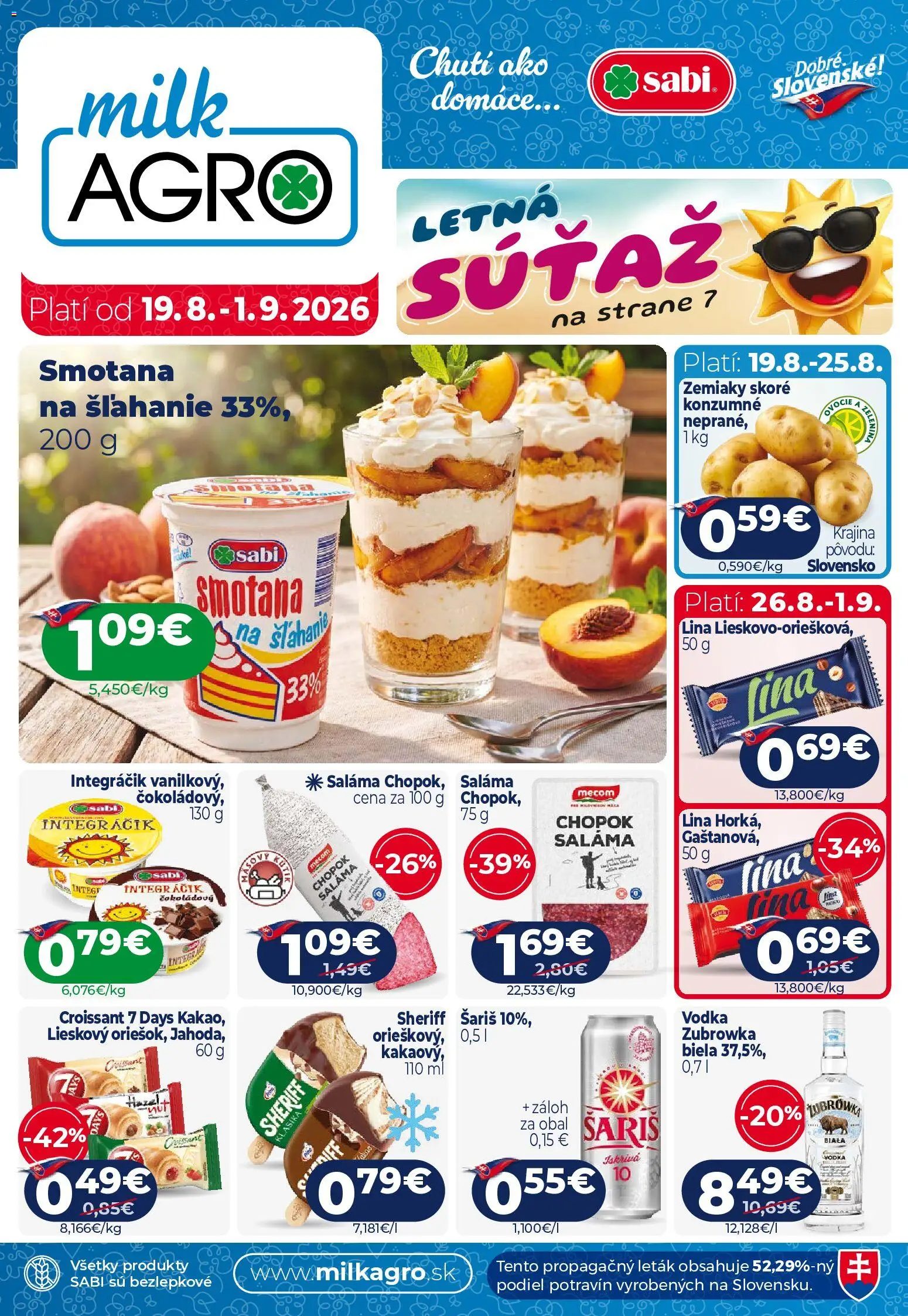 Náhľad Milk Agro letáku platného od 19.08.2026