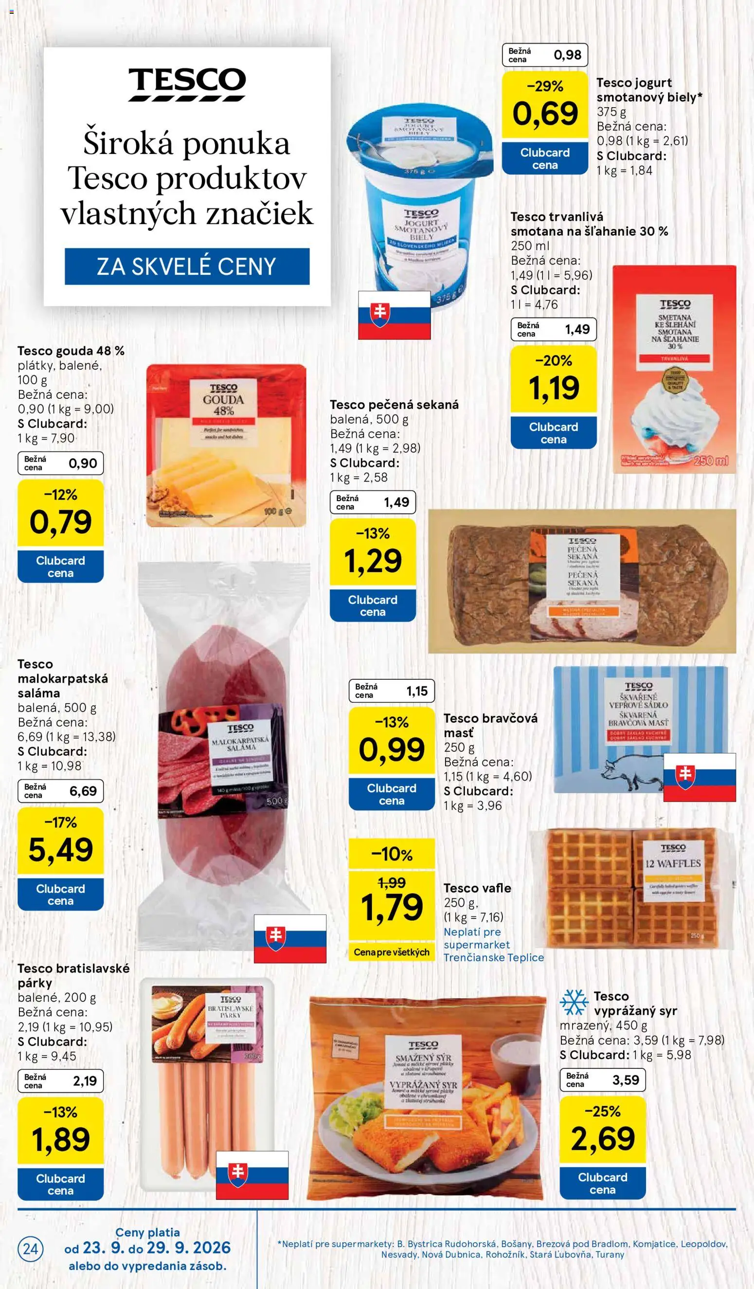 Náhľad Tesco letáku platného od 23.09.2026