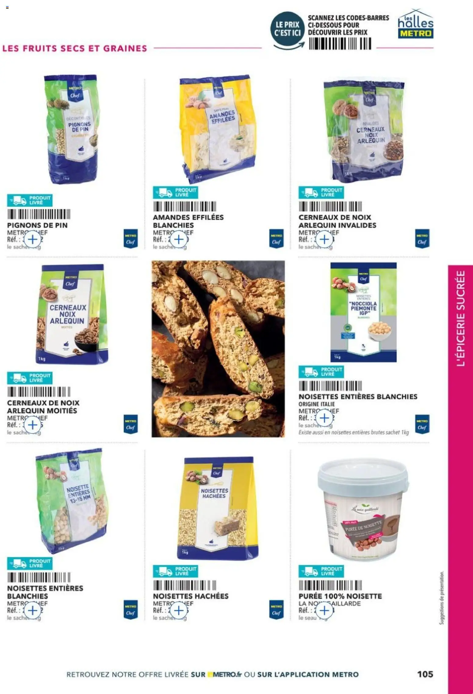 Prévisualisation de METRO - Guide Italie du magasin METRO formulaire valide 28/05/2026 - Fruits, Amandes, Noisette, Pignons de pin, Graines, Cerneaux de noix, Amandes effilées, Noisettes