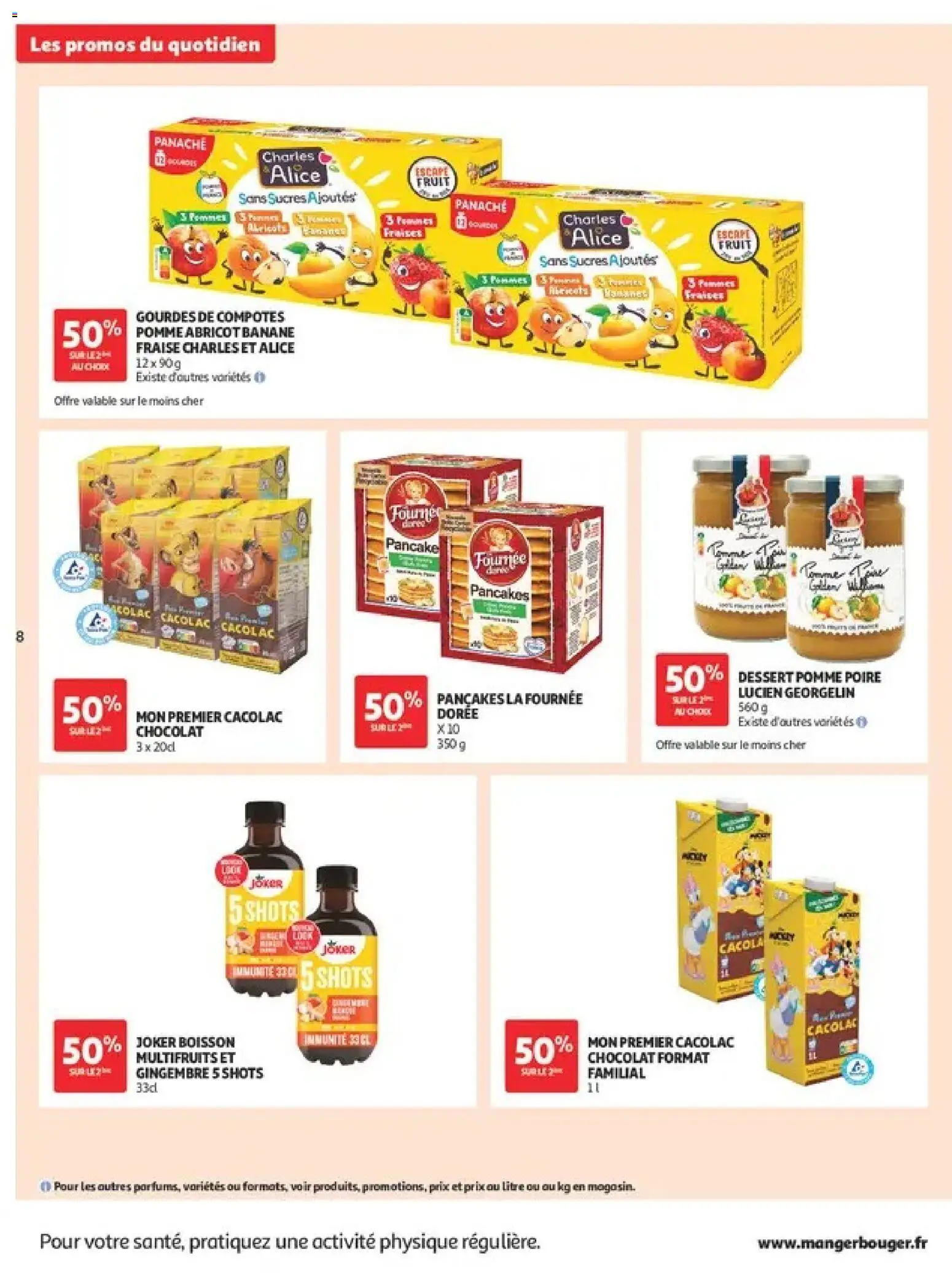 Prévisualisation de Auchan Les promos du moment du magasin Auchan formulaire valide 01/09/2026 - Dessert, Pomme, Gingembre, Banane, Fraise, Boisson, Panaché, Pommes