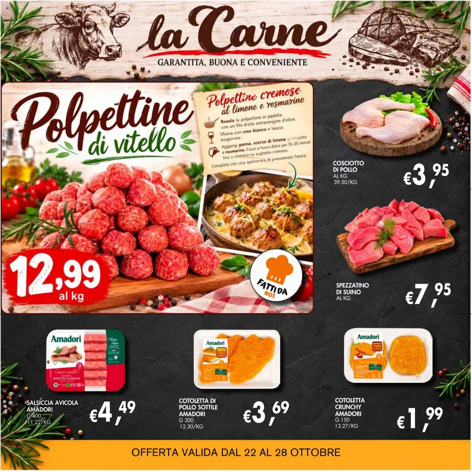 Anteprima dell'opuscolo Coal volantino èccoMi Cesena dal negozio Coal valido da 22/10/2026 - Vino, Pollo, Rosmarino, Salsiccia, Prezzemolo, Vitello, Suino, Vino bianco