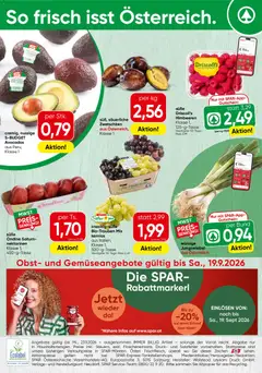 Vorschau der Angebote: Spar Spar Obst & Gemüse gültig ab 14.09.2026