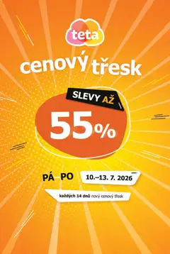 Náhled nabídky: TETA Drogerie TETA Drogerie leták - Cenový třesk platný od 10.07.2026