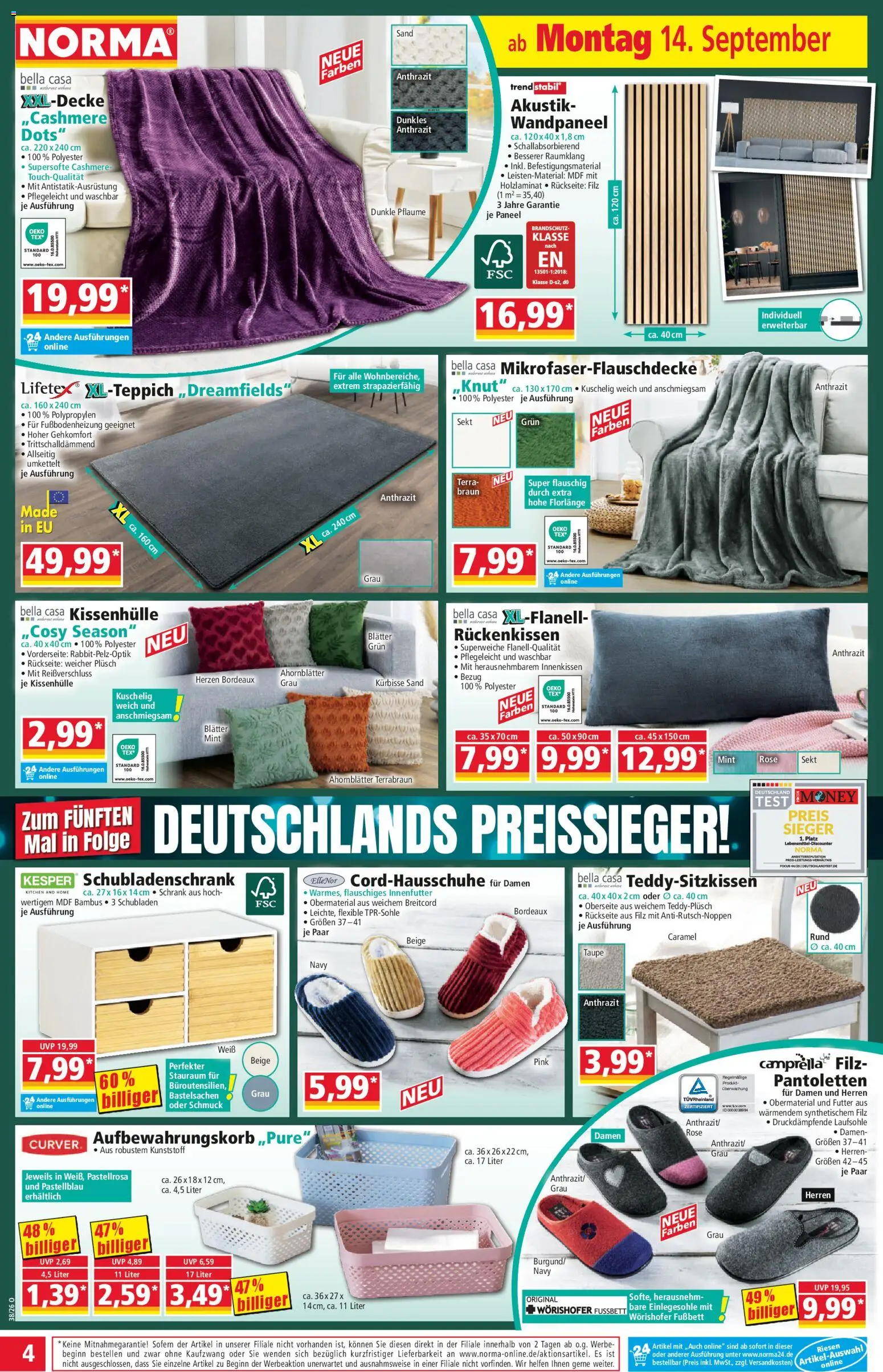 Vorschau von dem Prospekt des Geschäftes Norma, gültig ab dem 14.09.2026 - Schrank, Sekt