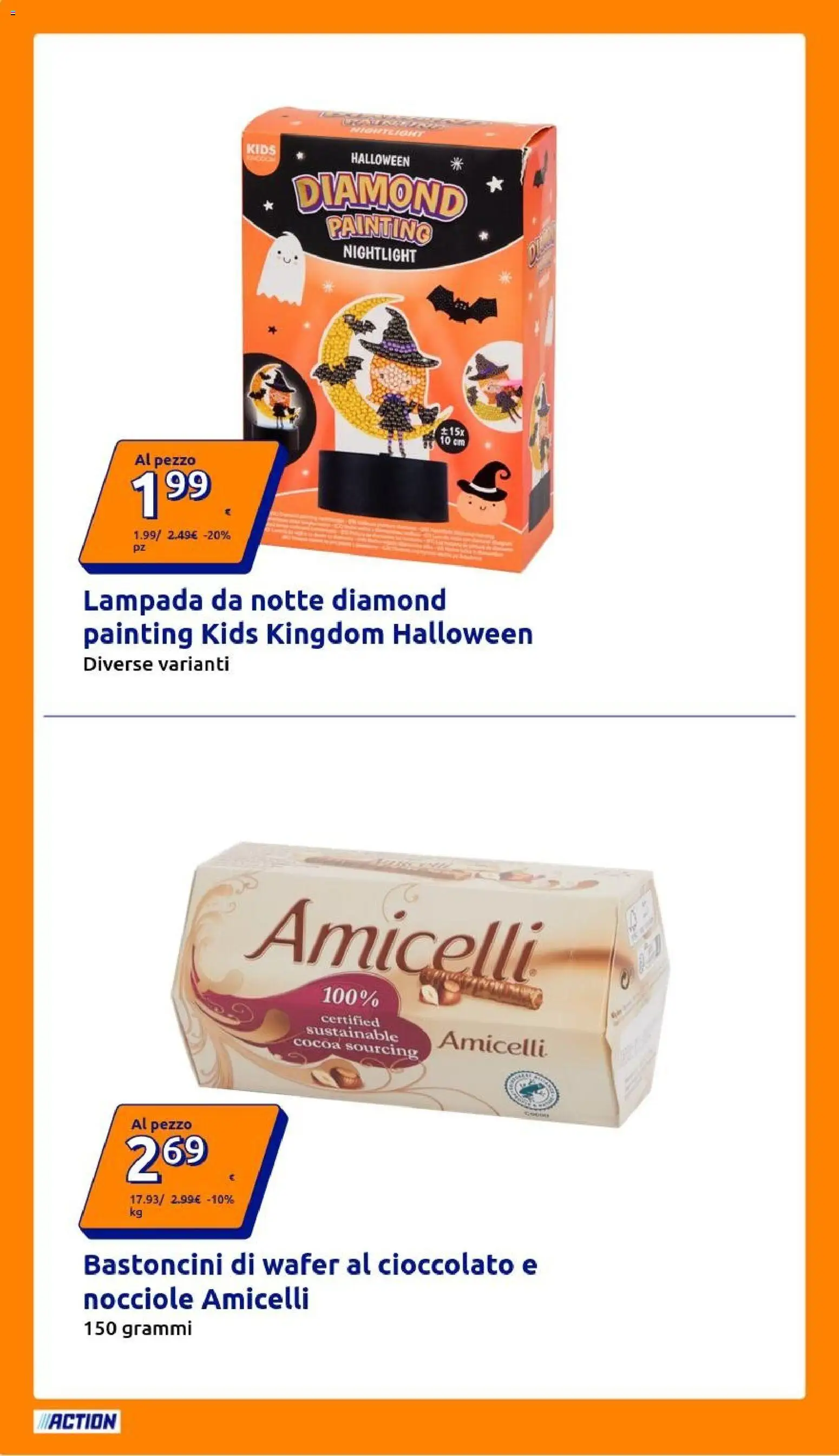Anteprima dell'opuscolo Action volantino dal negozio Action valido da 28/10/2026 - Cioccolato, Nocciole, Lampada
