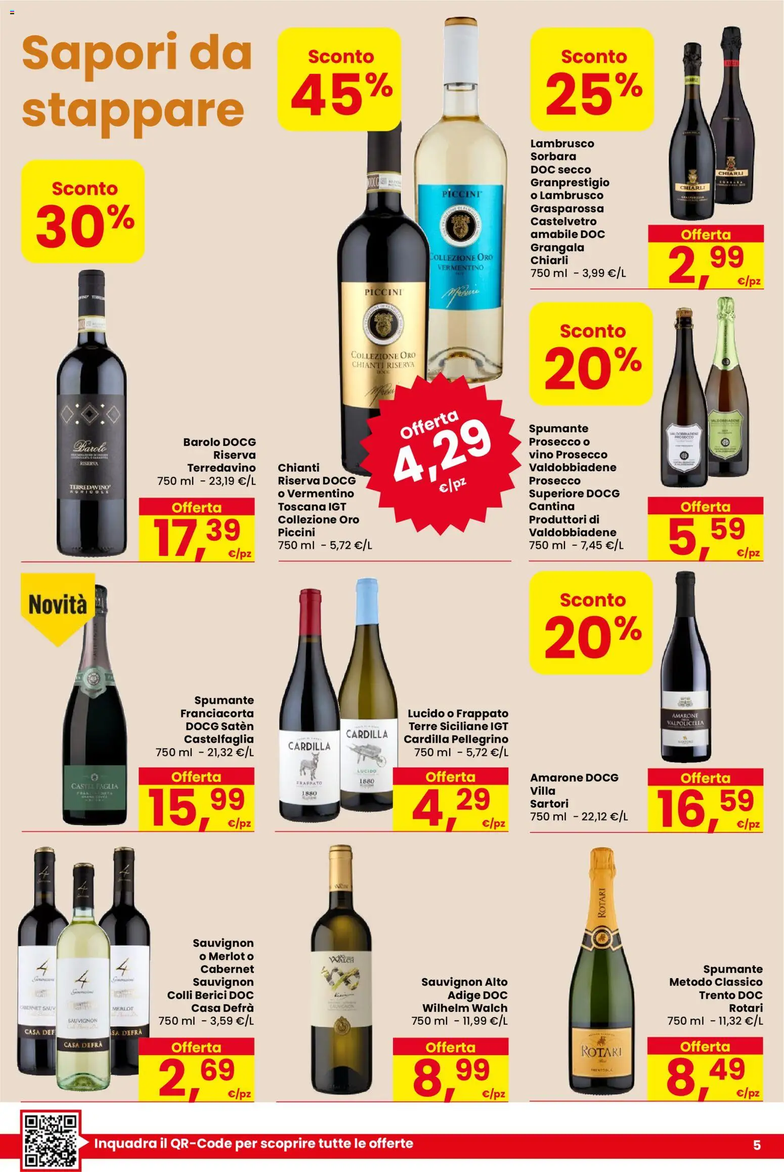Anteprima dell'opuscolo Despar volantino Forlimpopoli dal negozio Despar valido da 15/10/2026 - Vino, Prosecco, Lambrusco, Spumante
