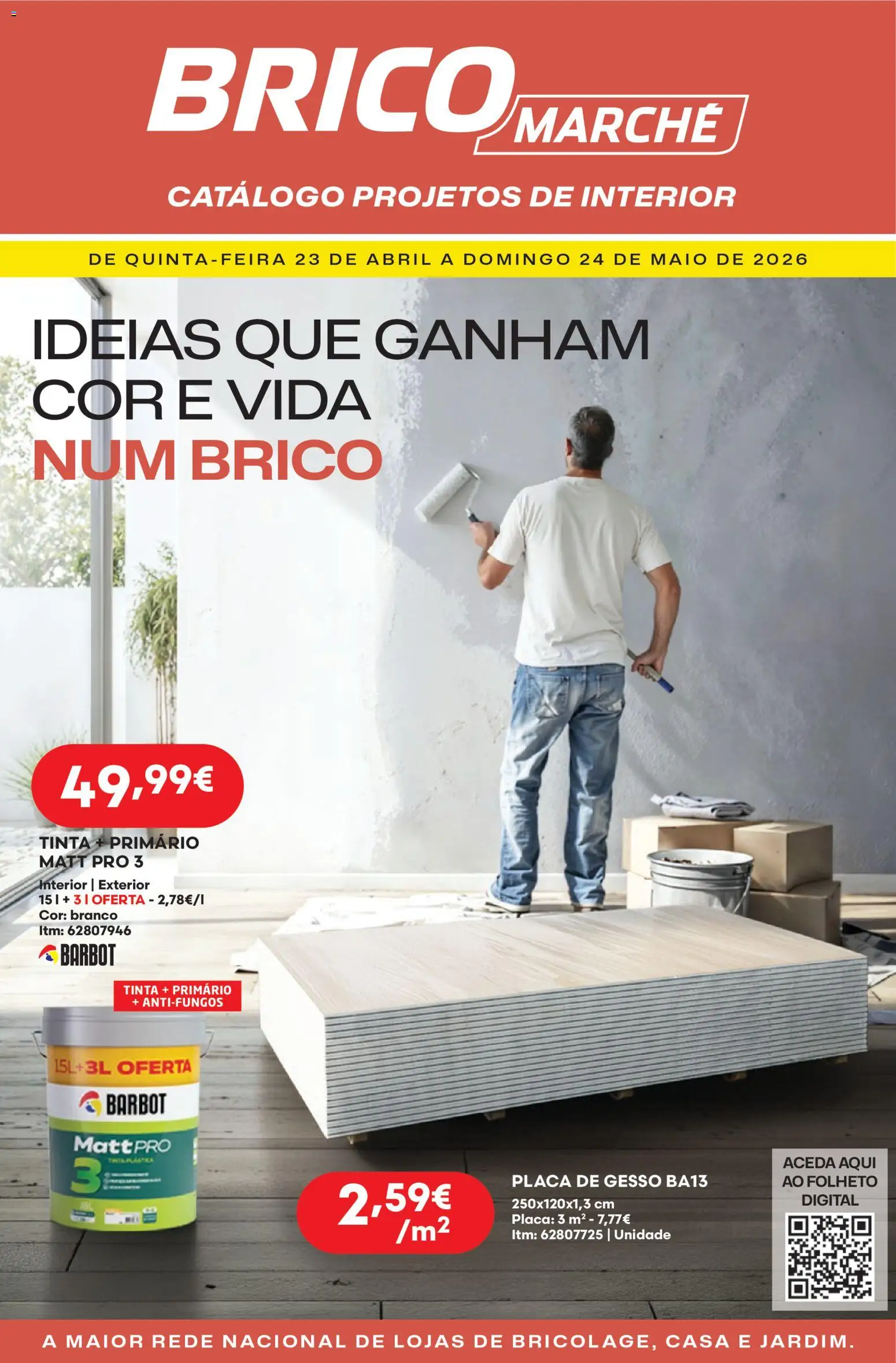 Pré-visualização do folheto da loja BricoMarché válida a partir de 23/04/2026 - Tinta