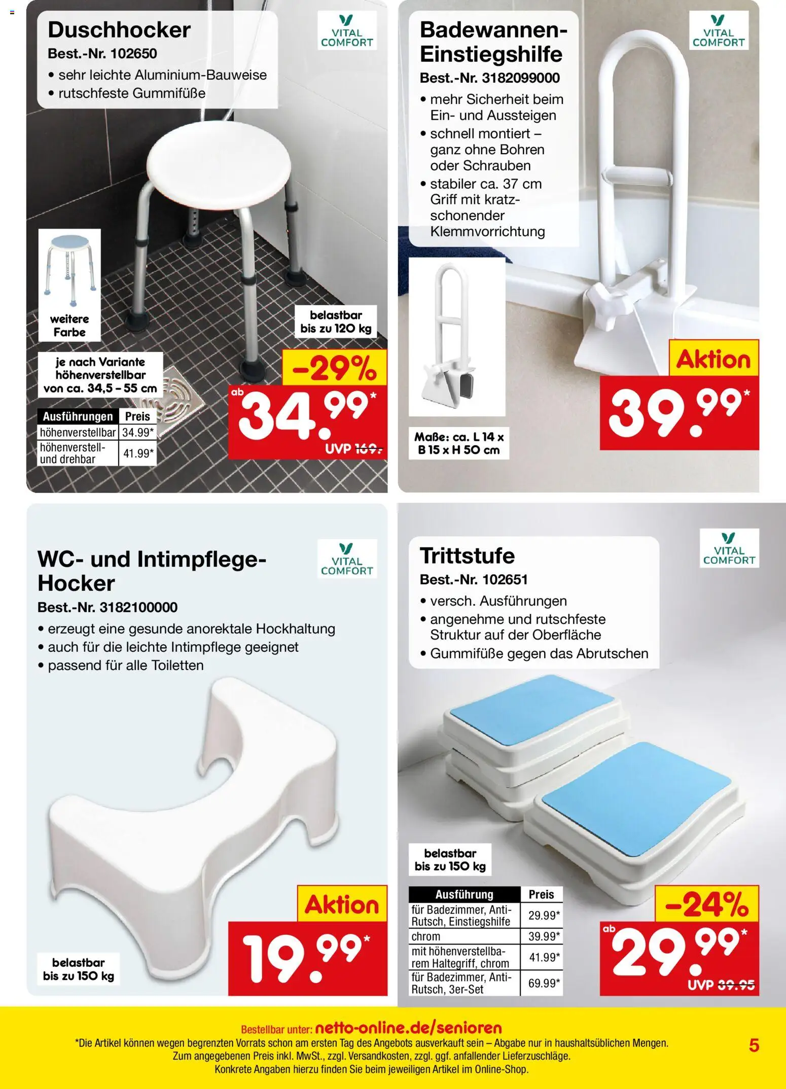 Vorschau von dem Prospekt des Geschäftes Netto Marken-Discount, gültig ab dem 01.10.2026 - Hocker, Duschhocker
