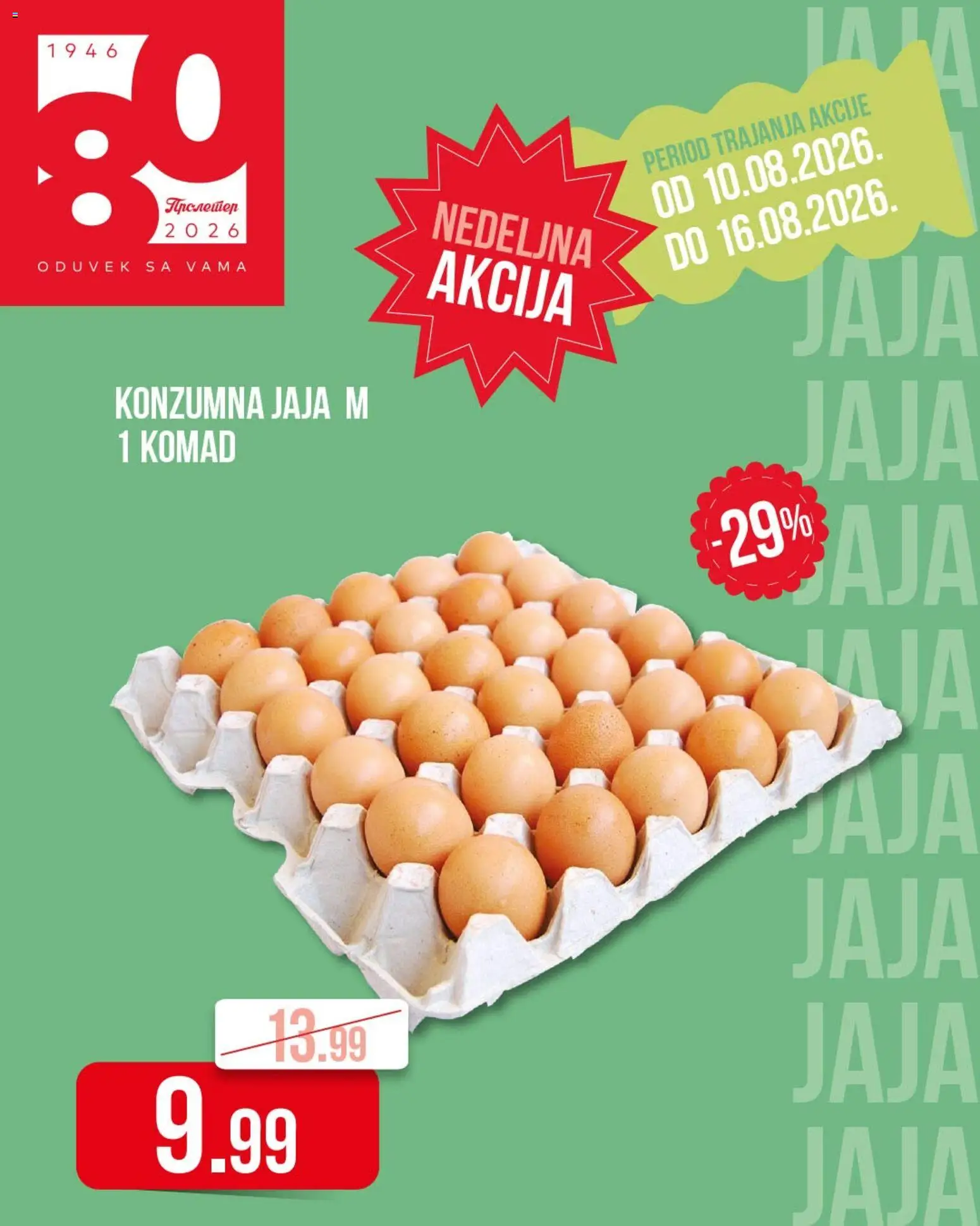 Pregled Metalac Proleter kataloga - važi od 10.08.2026 - Jaja