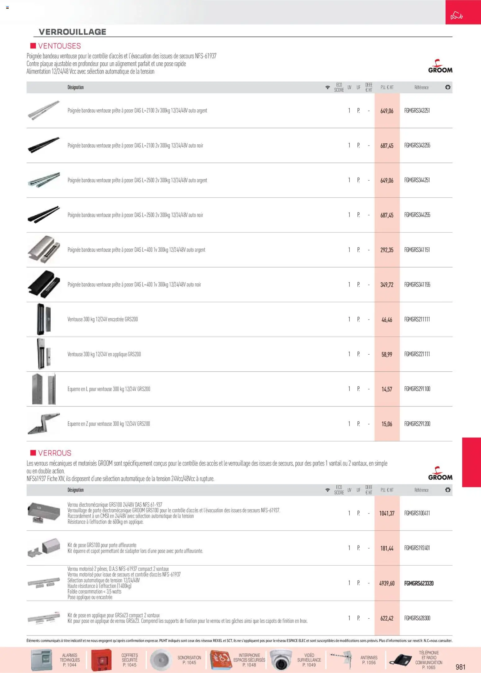 Prévisualisation de Brochure sécurité, communication du magasin Rexel formulaire valide 18/11/2025 - Vidéo, Radio, Alimentation, Porte, Ventouse, Verrou, Portes