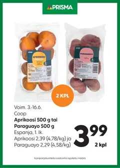 Kaupan Prisma Prisma tarjoukset hedelmät esikatselu, voimassa 03/06/2026