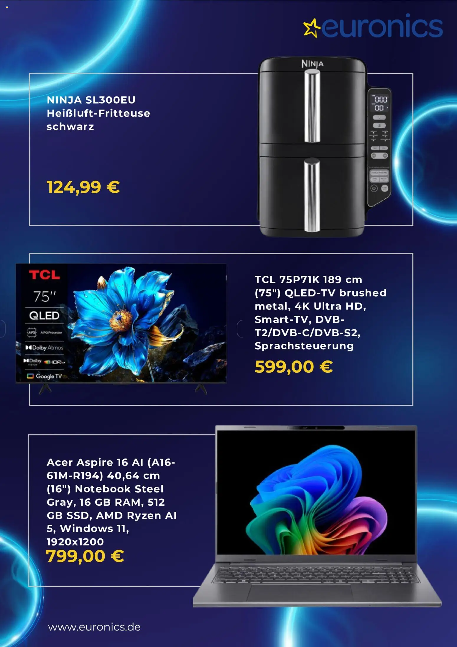 Vorschau von dem Prospekt des Geschäftes Euronics, gültig ab dem 22.10.2026 - Heißluftfritteuse, TV, Notebook