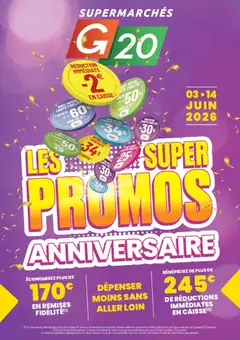 Prévisualisation de G20 Supermarchés catalogue du magasin G20 Supermarchés formulaire valide 03/06/2026