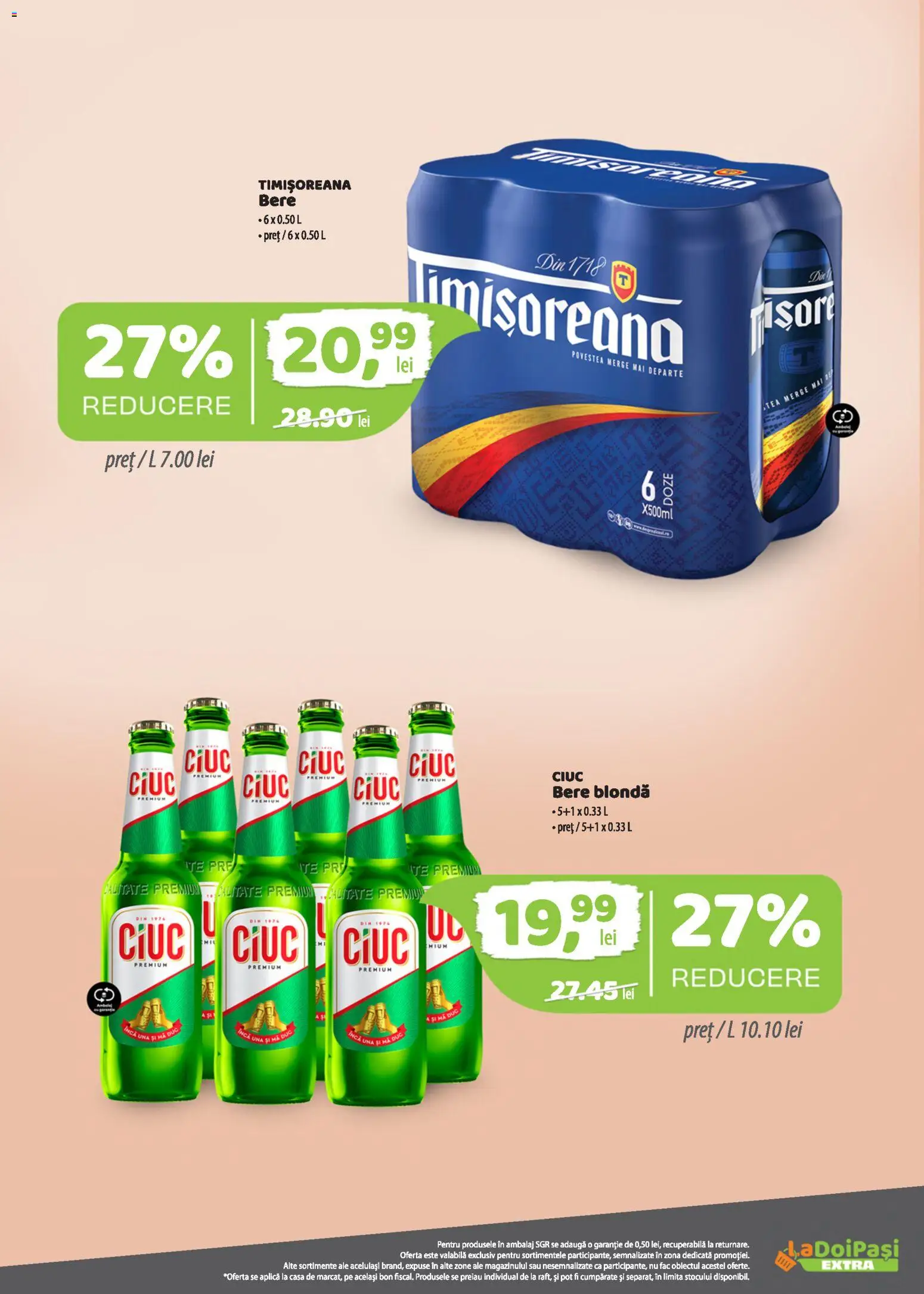 Previzualizarea de cataloage: LaDoiPași LaDoiPași Catalog extra valabil de la 01.11.2026 - Bere, Premium, Aplică