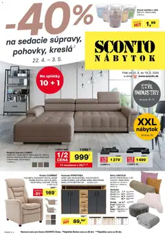 Náhľad Sconto nábytok letáku platného od 22.04.2026