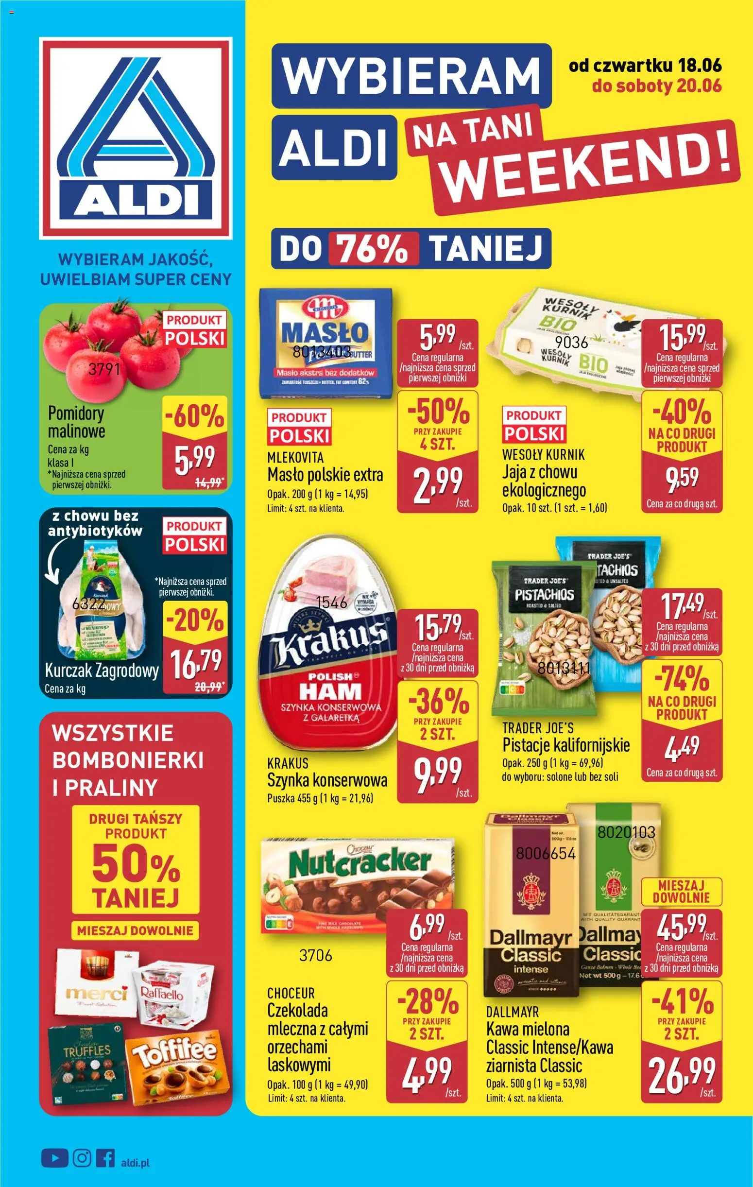 Pogląd gazetki "Aldi gazetka - Oferta weekendowa" ze sklepu Aldi ważnej od 18.06.2026