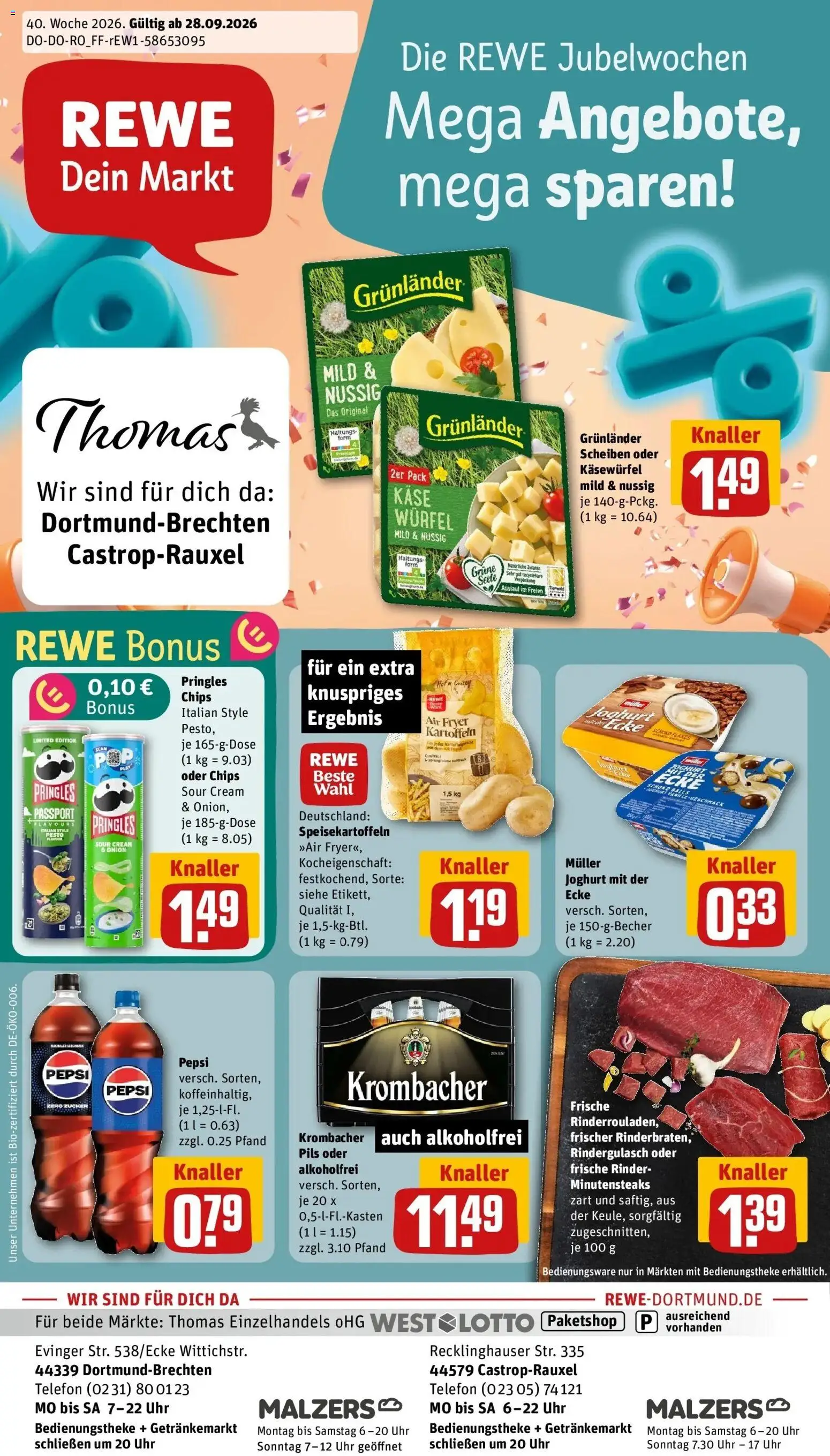 Vorschau von dem Prospekt des Geschäftes Rewe, gültig ab dem 28.09.2026
