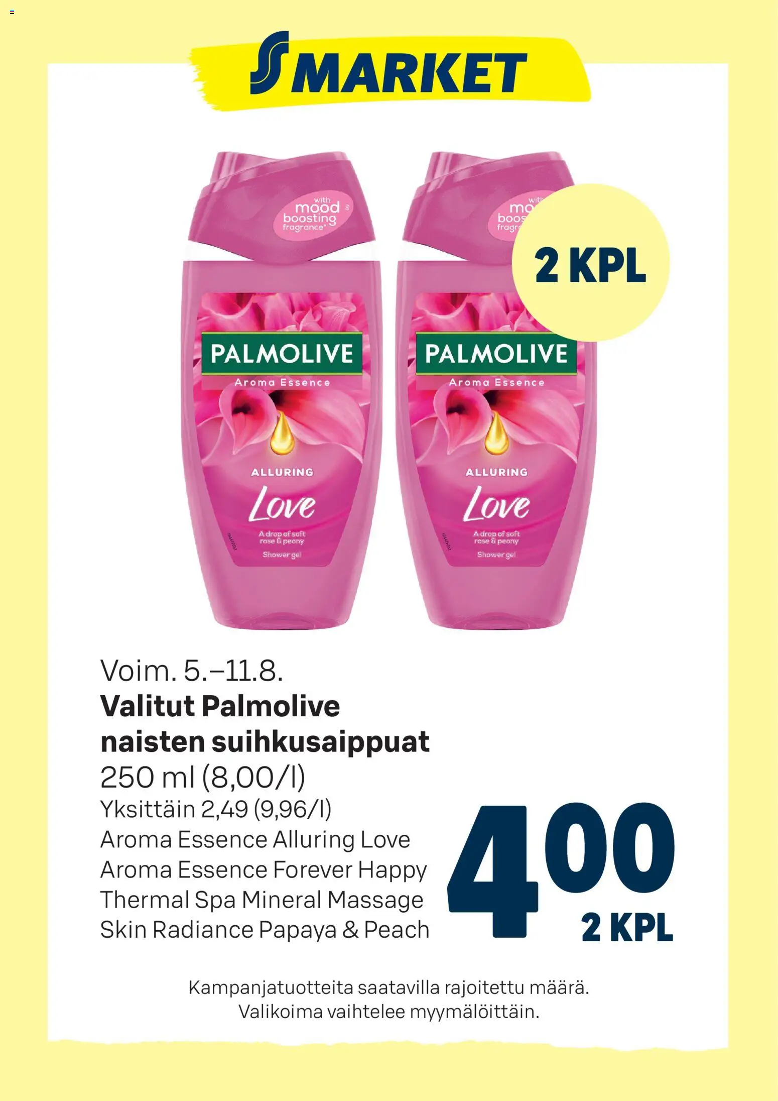 Kaupan S-market S-market tarjoukset Palmolive esikatselu, voimassa 05/08/2026